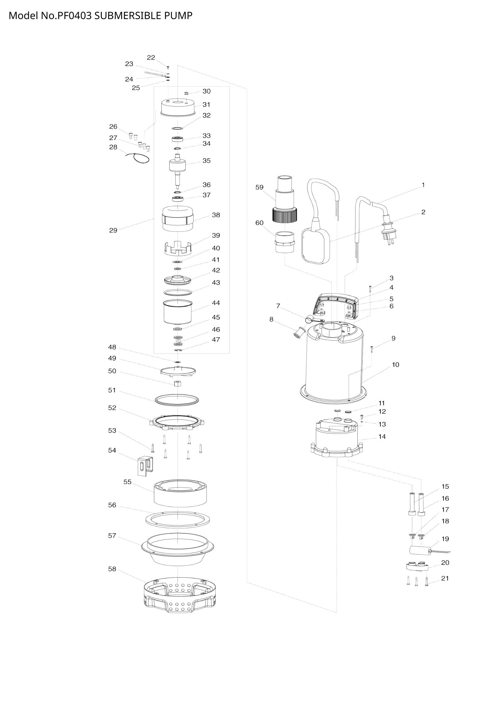 PF0403 exploded view