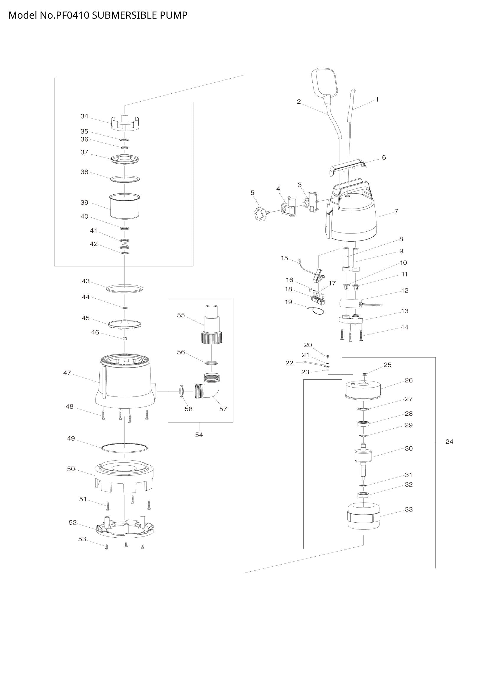 PF0410 exploded view