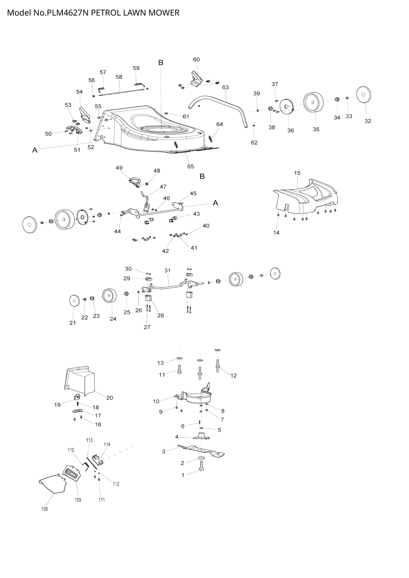PLM4627N exploded view