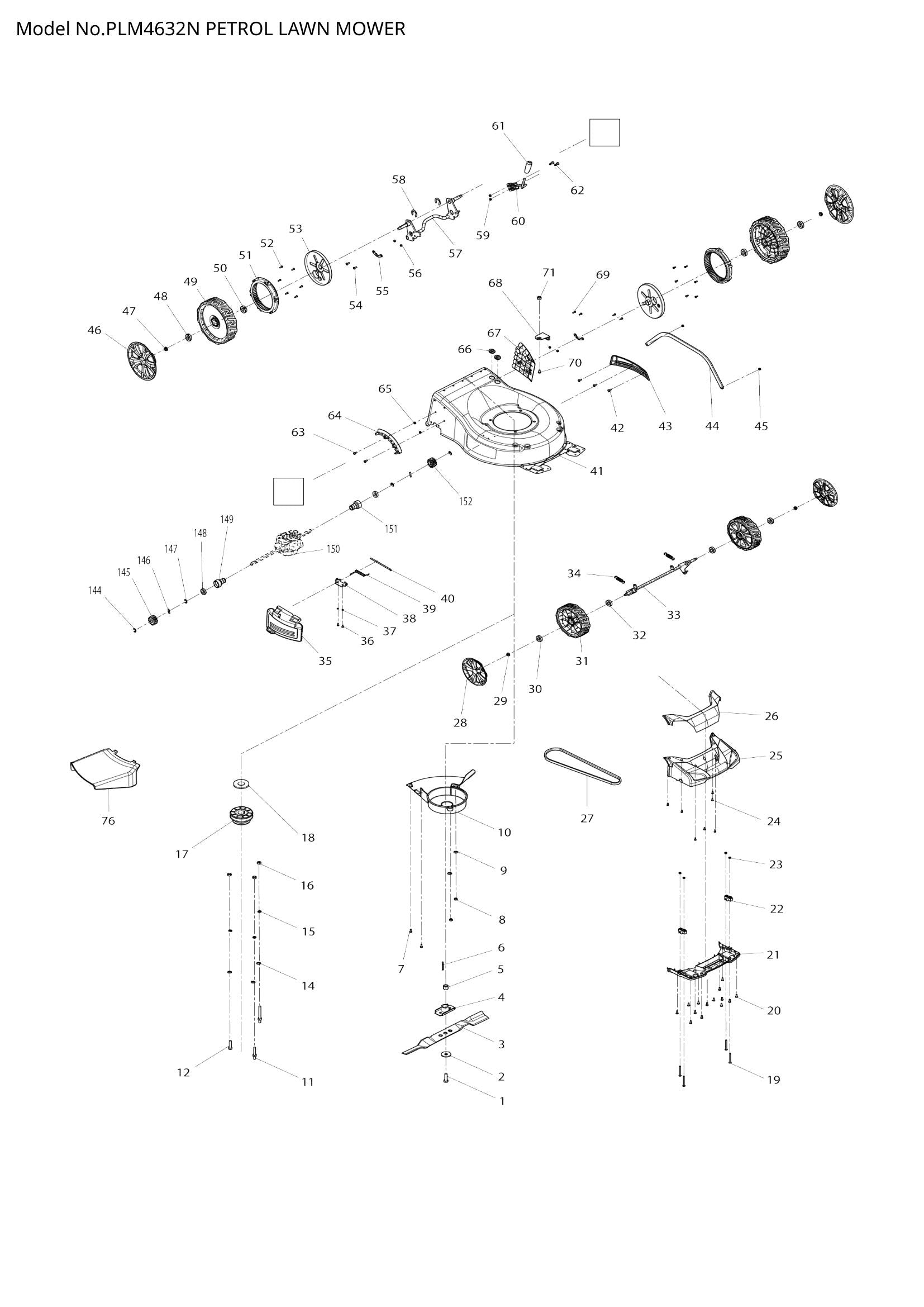 PLM4632N exploded view
