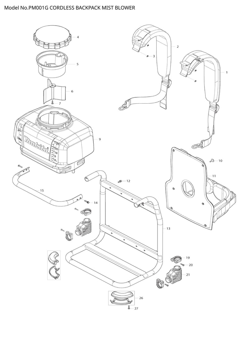 PM001G exploded view