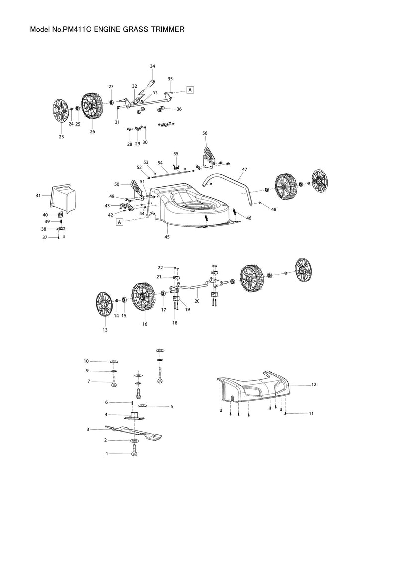 PM411C exploded view