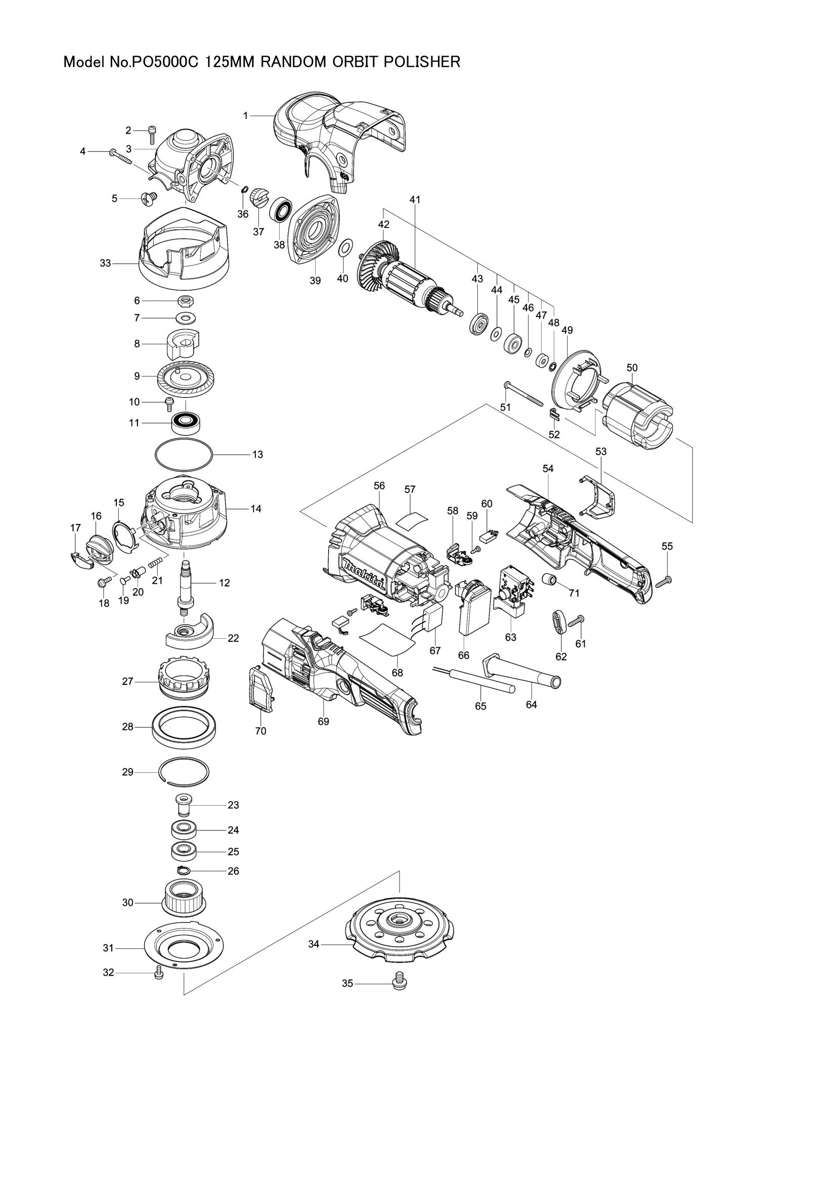 PO5000C exploded view