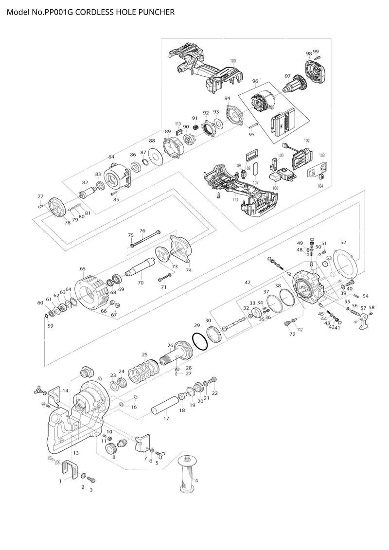 PP001G exploded view
