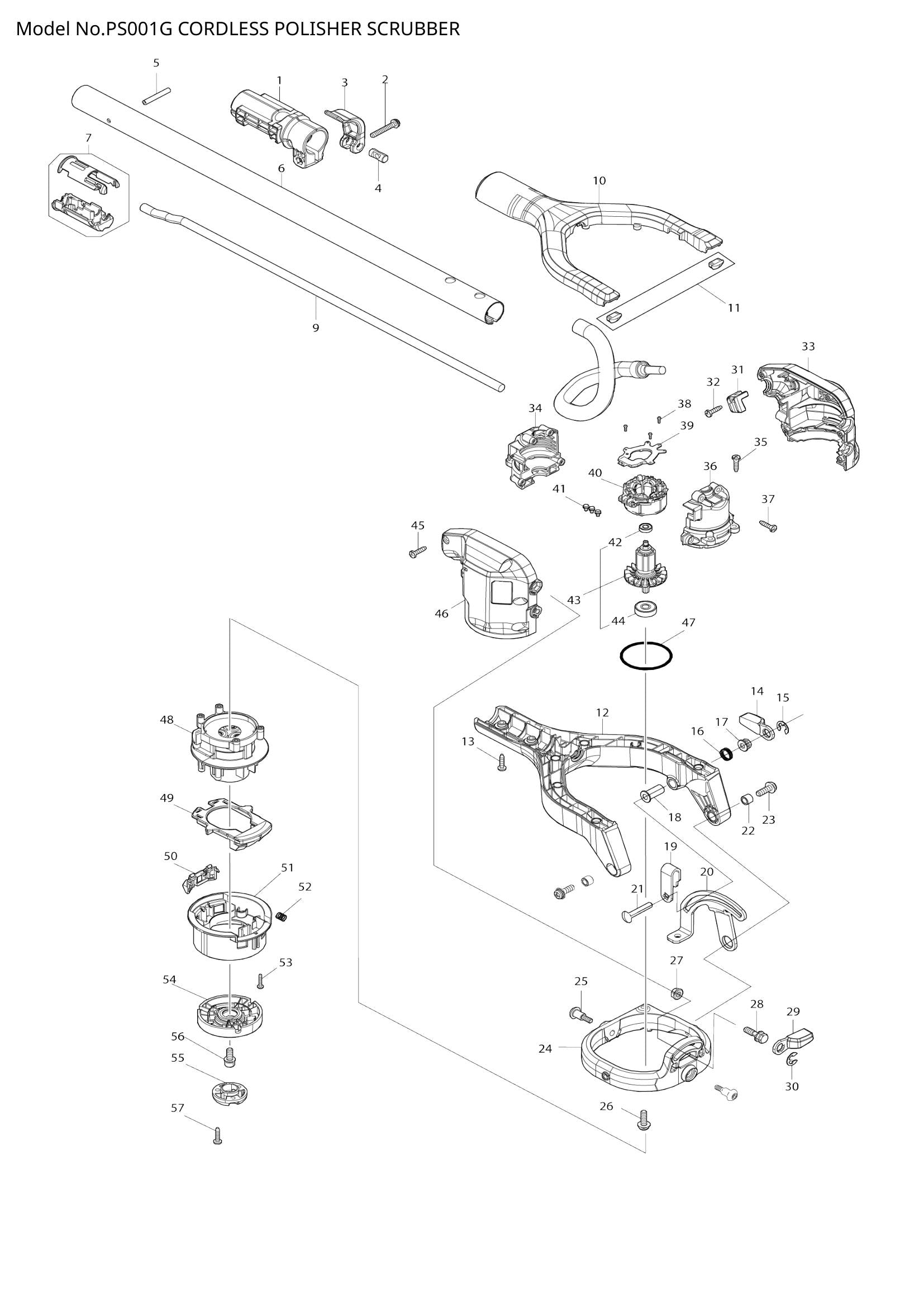 PS001G exploded view