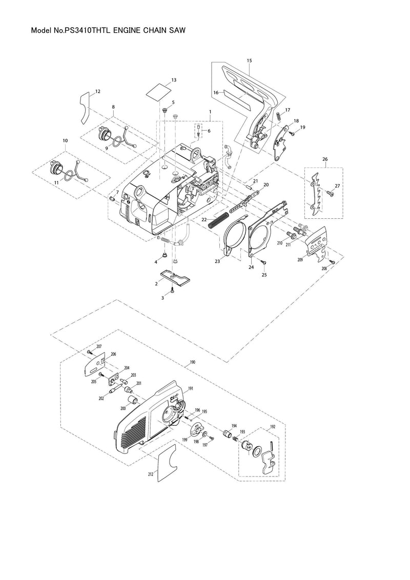 PS3410THTL exploded view