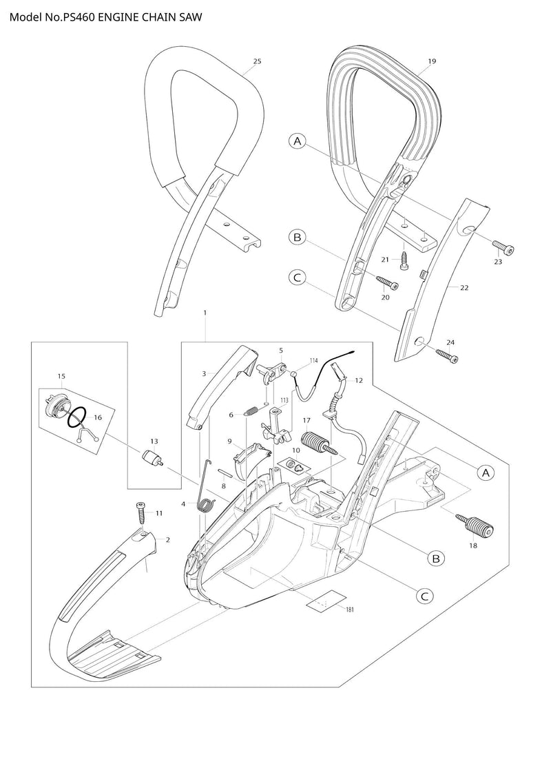 PS460 exploded view