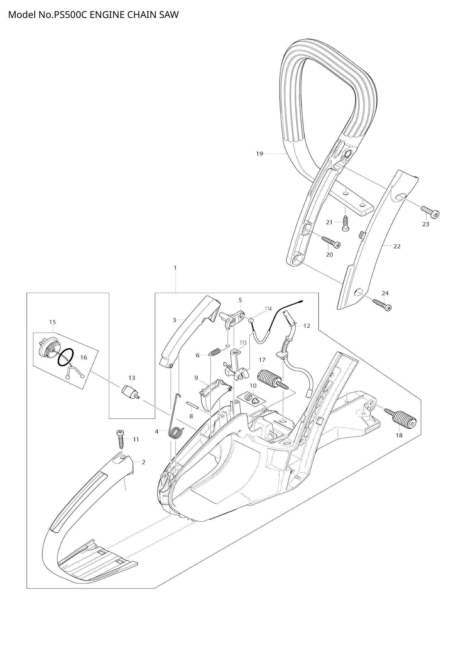 PS500C exploded view