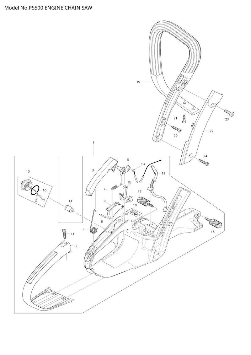 PS500 exploded view