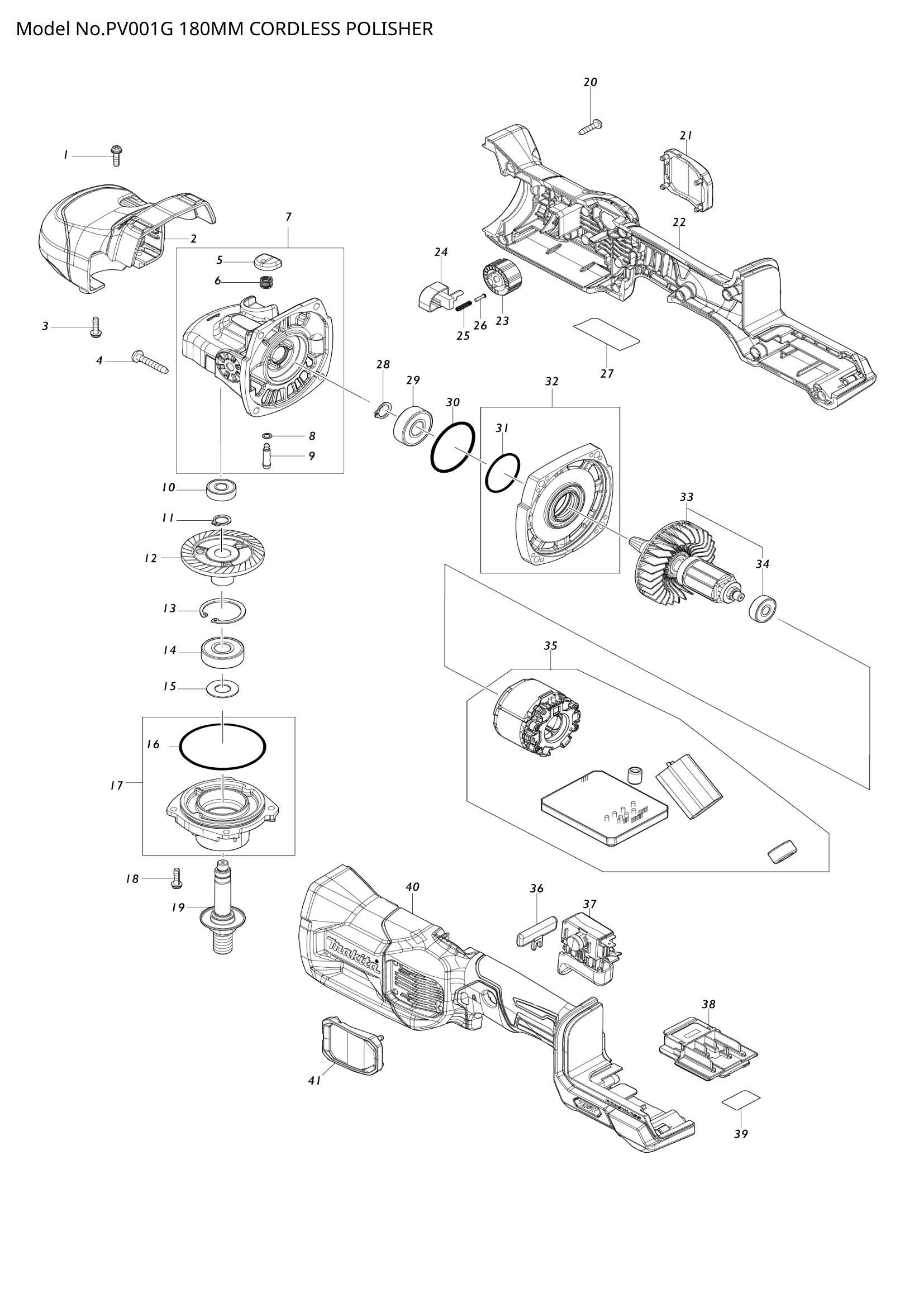 PV001G exploded view