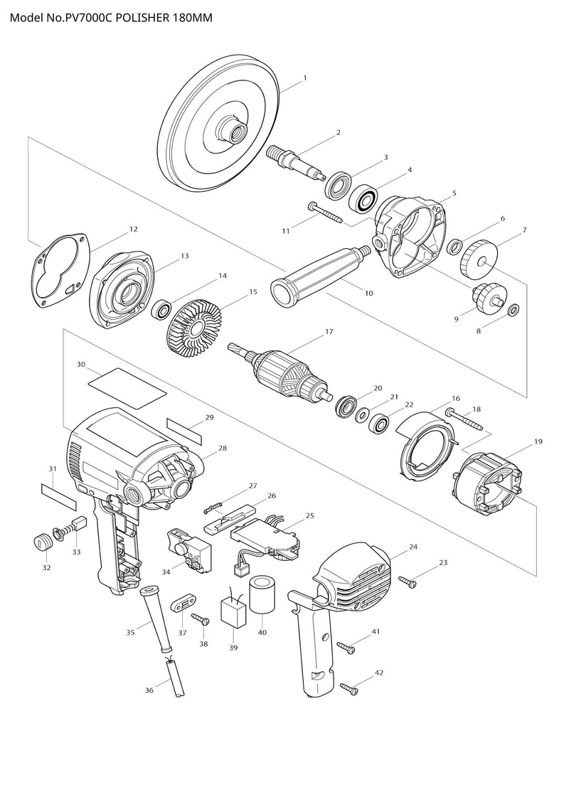 PV7000C exploded view