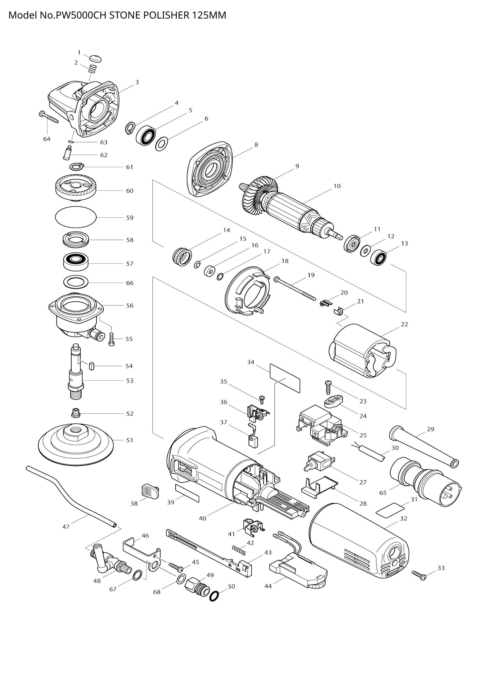 PW5000CH exploded view