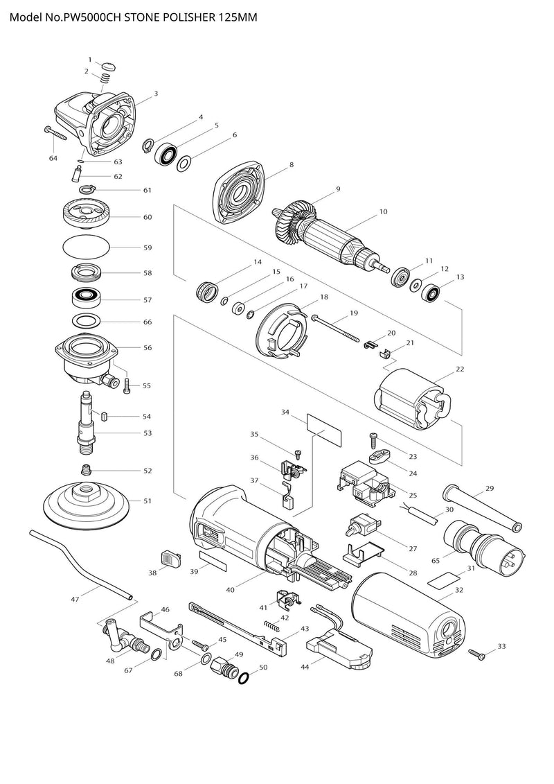 PW5000CH exploded view