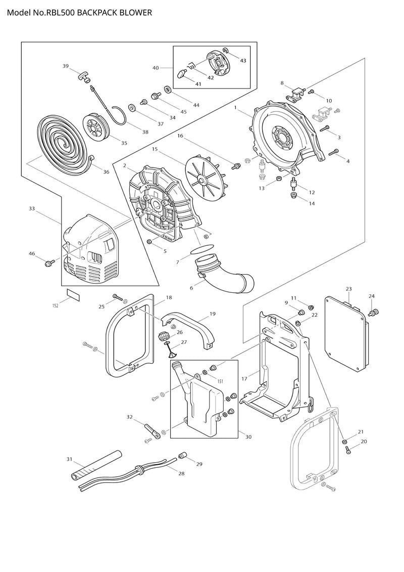 RBL500 exploded view