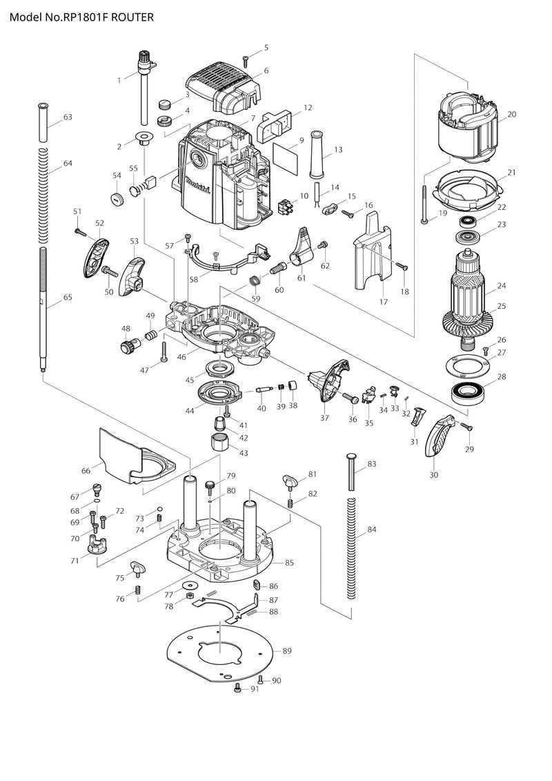 RP1801F exploded view