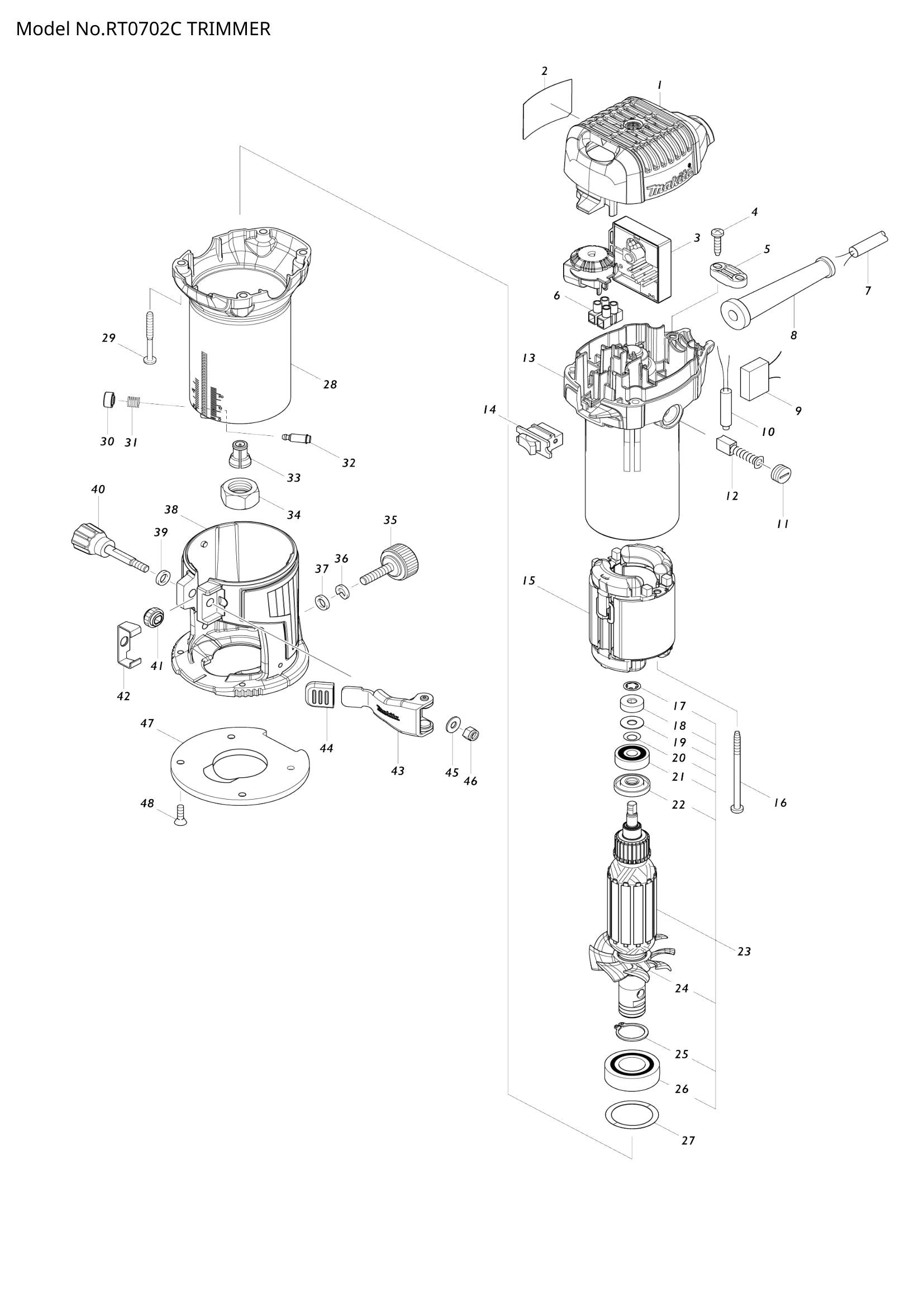RT0702C exploded view