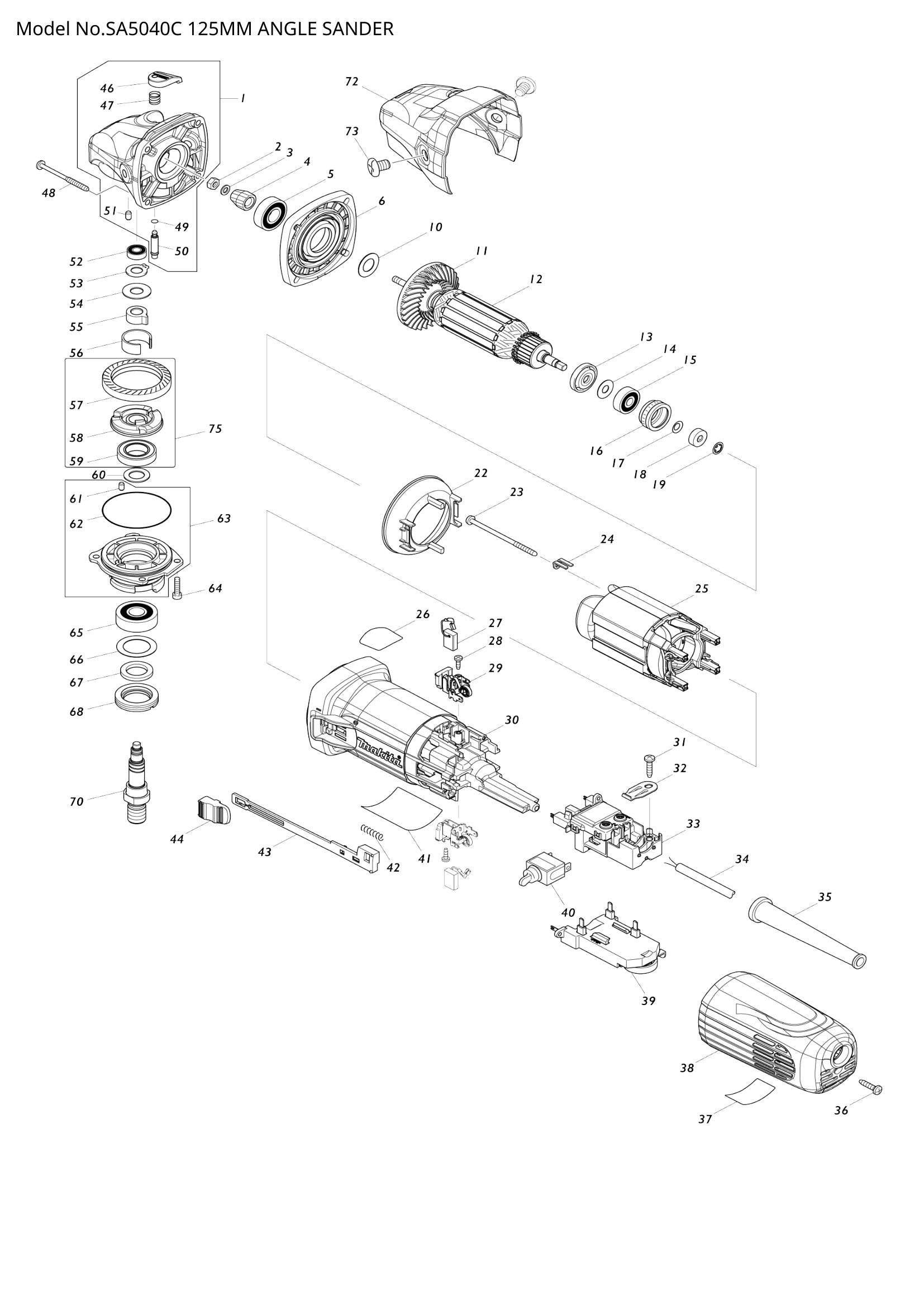 SA5040C exploded view