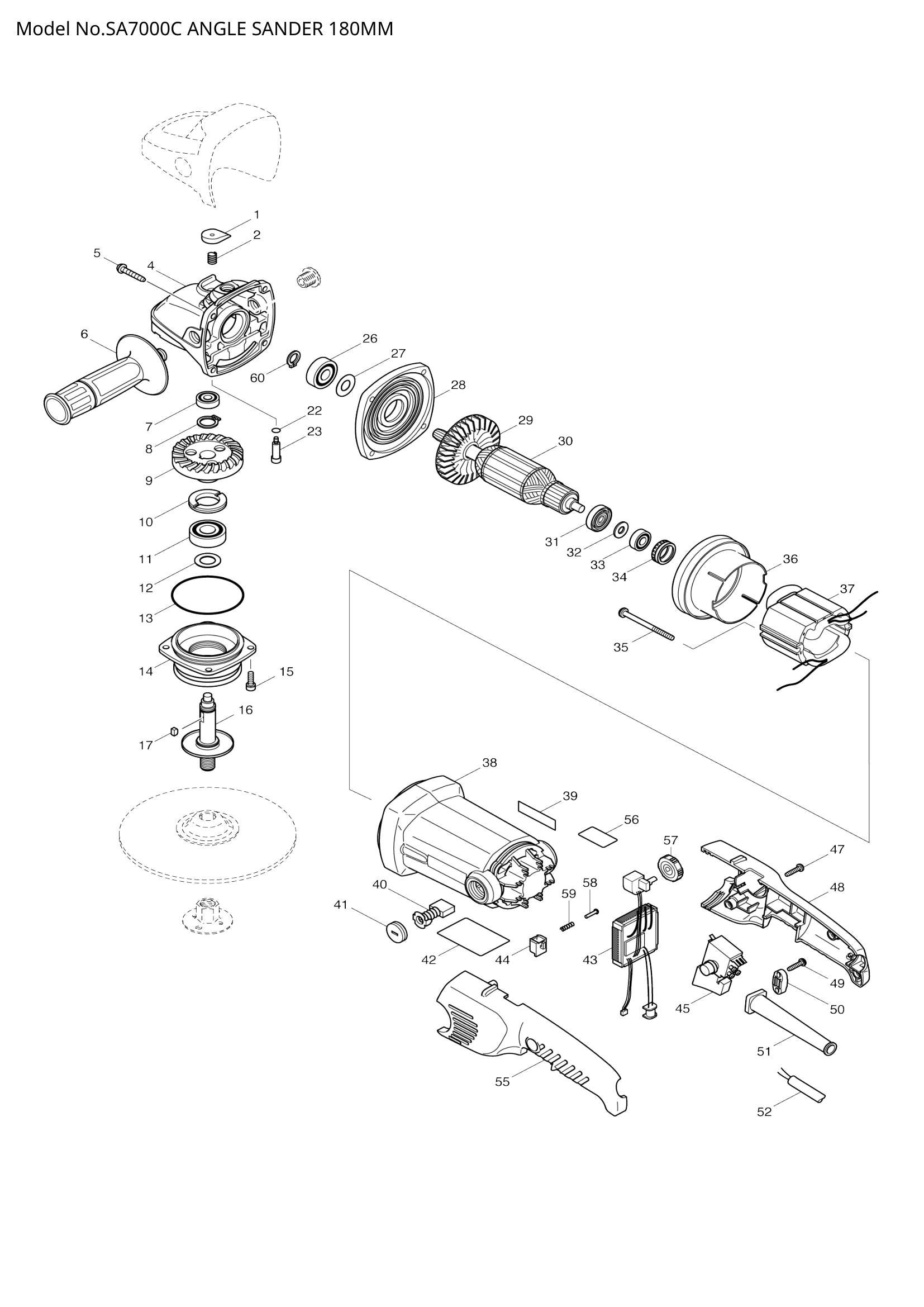 SA7000C exploded view
