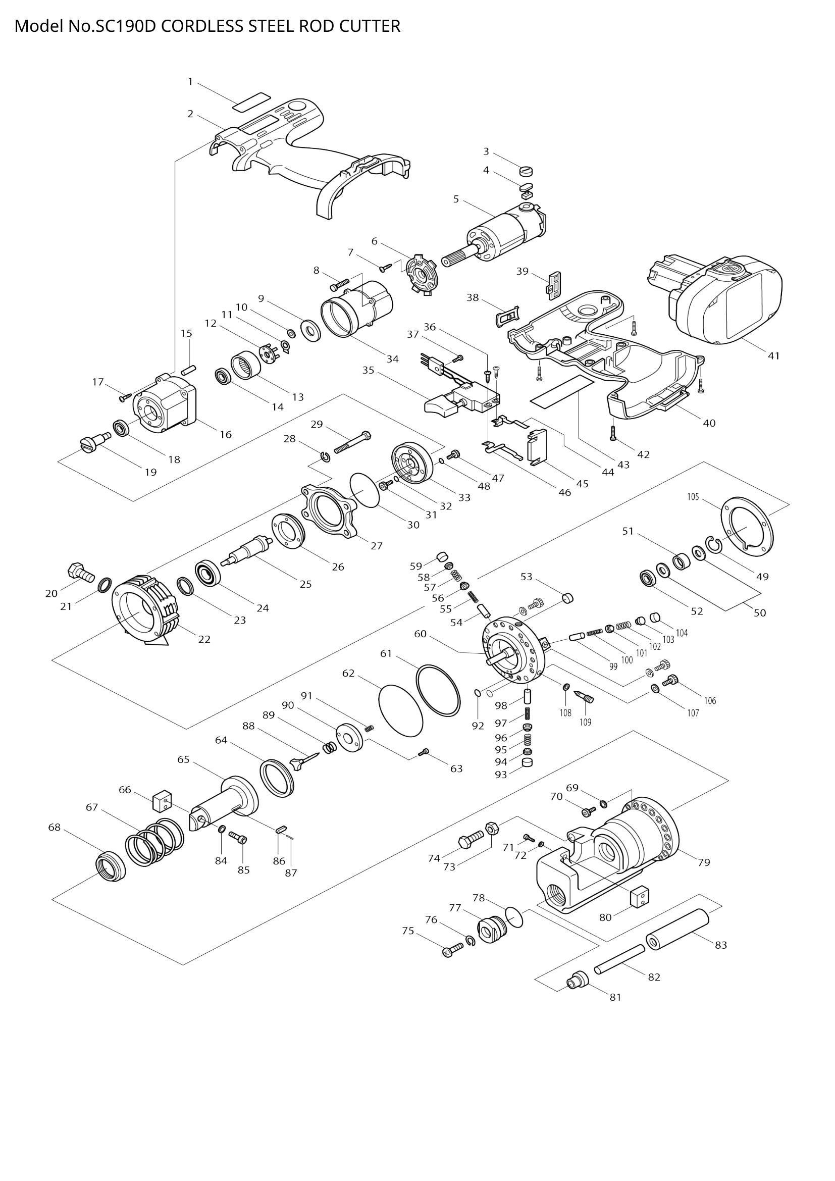 SC190D exploded view