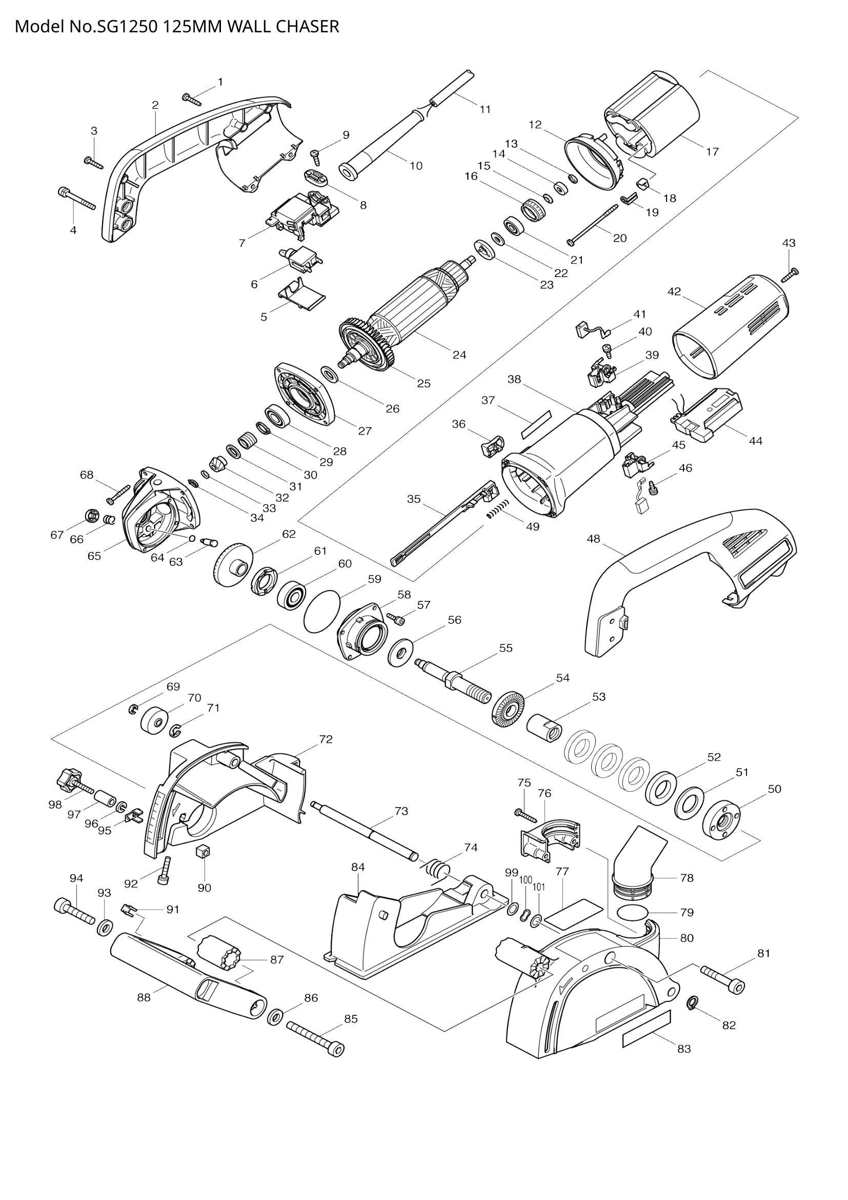 SG1250 exploded view