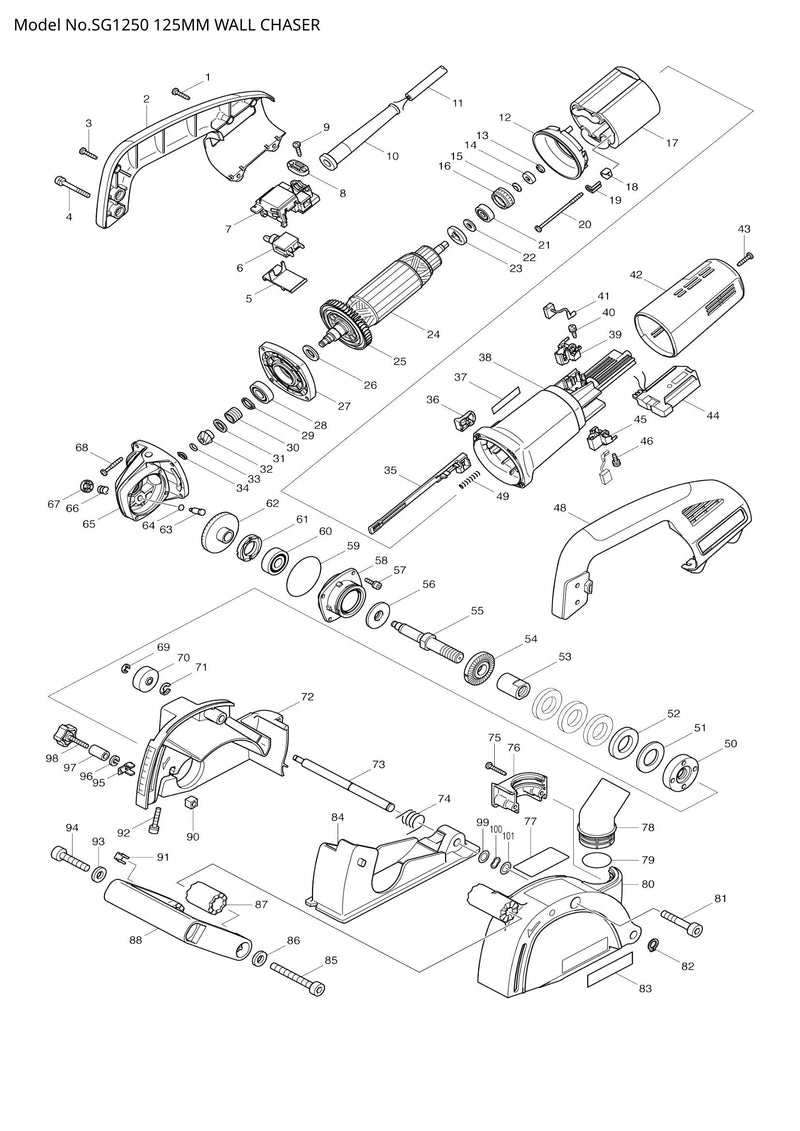 SG1250 exploded view