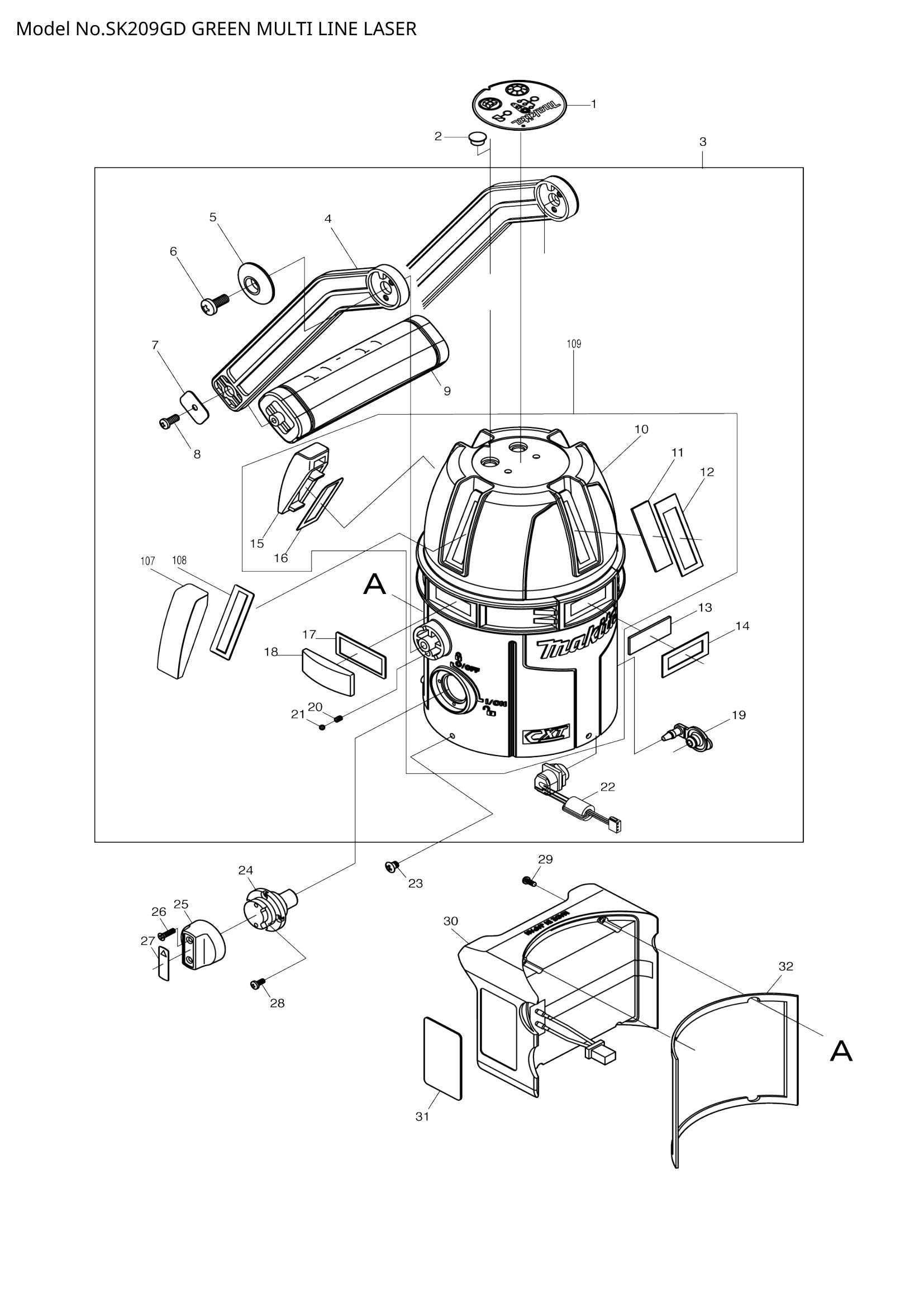 SK209GD exploded view