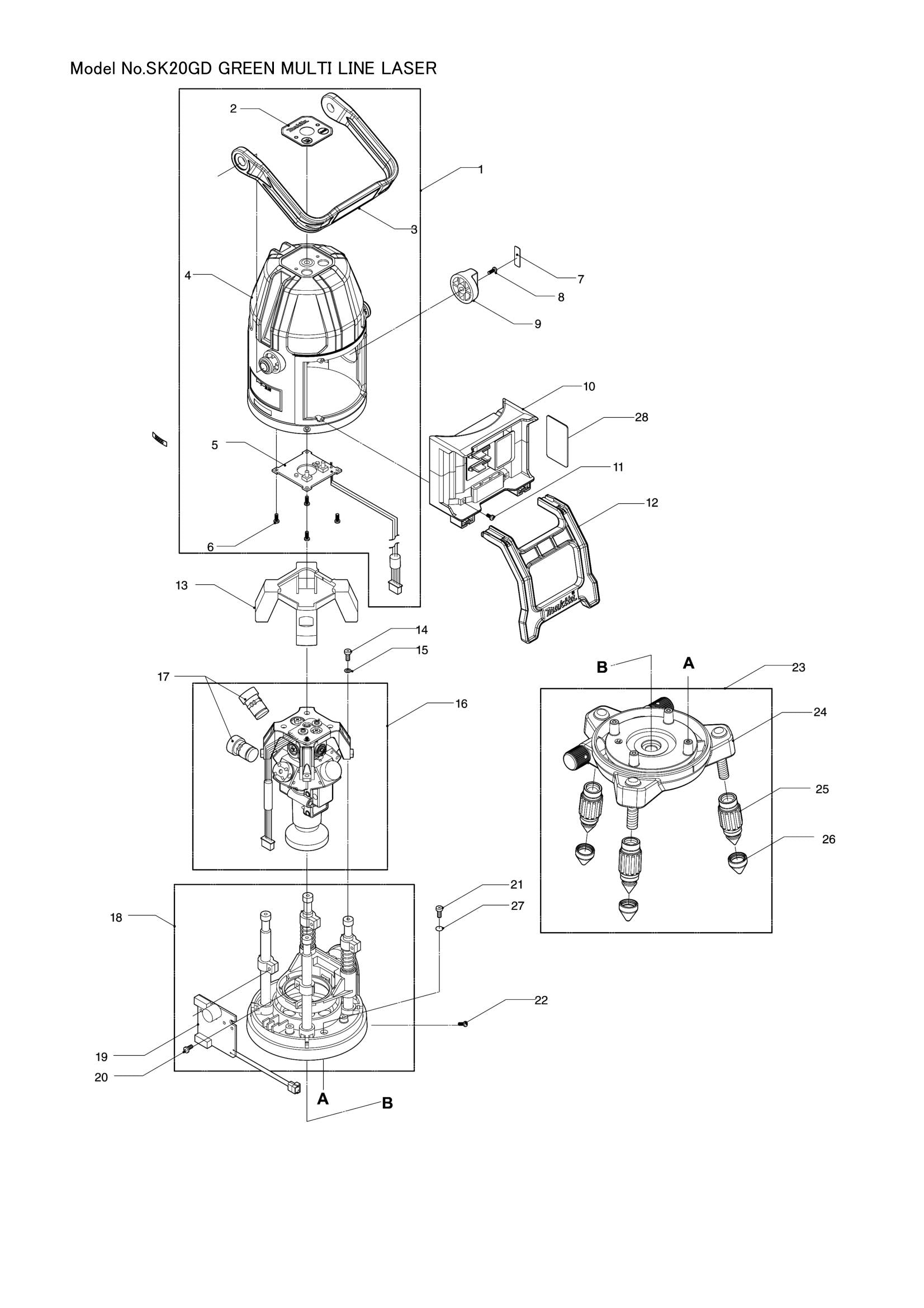 SK20GD exploded view