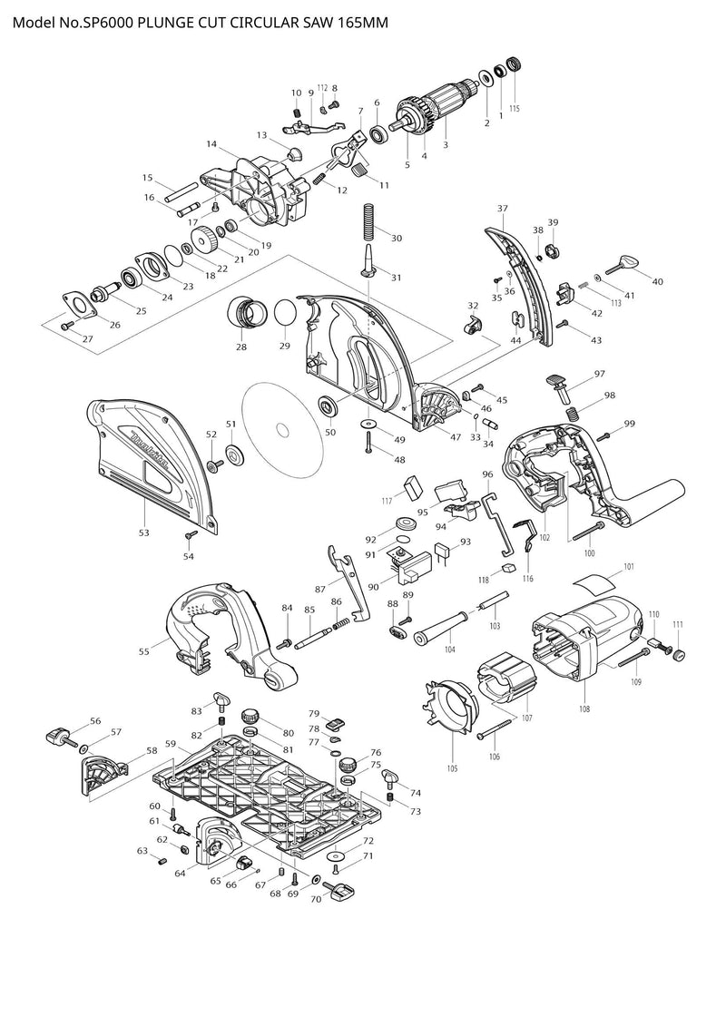 SP6000 exploded view