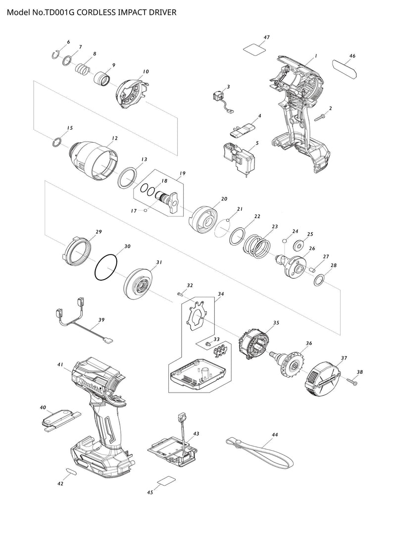 TD001G exploded view