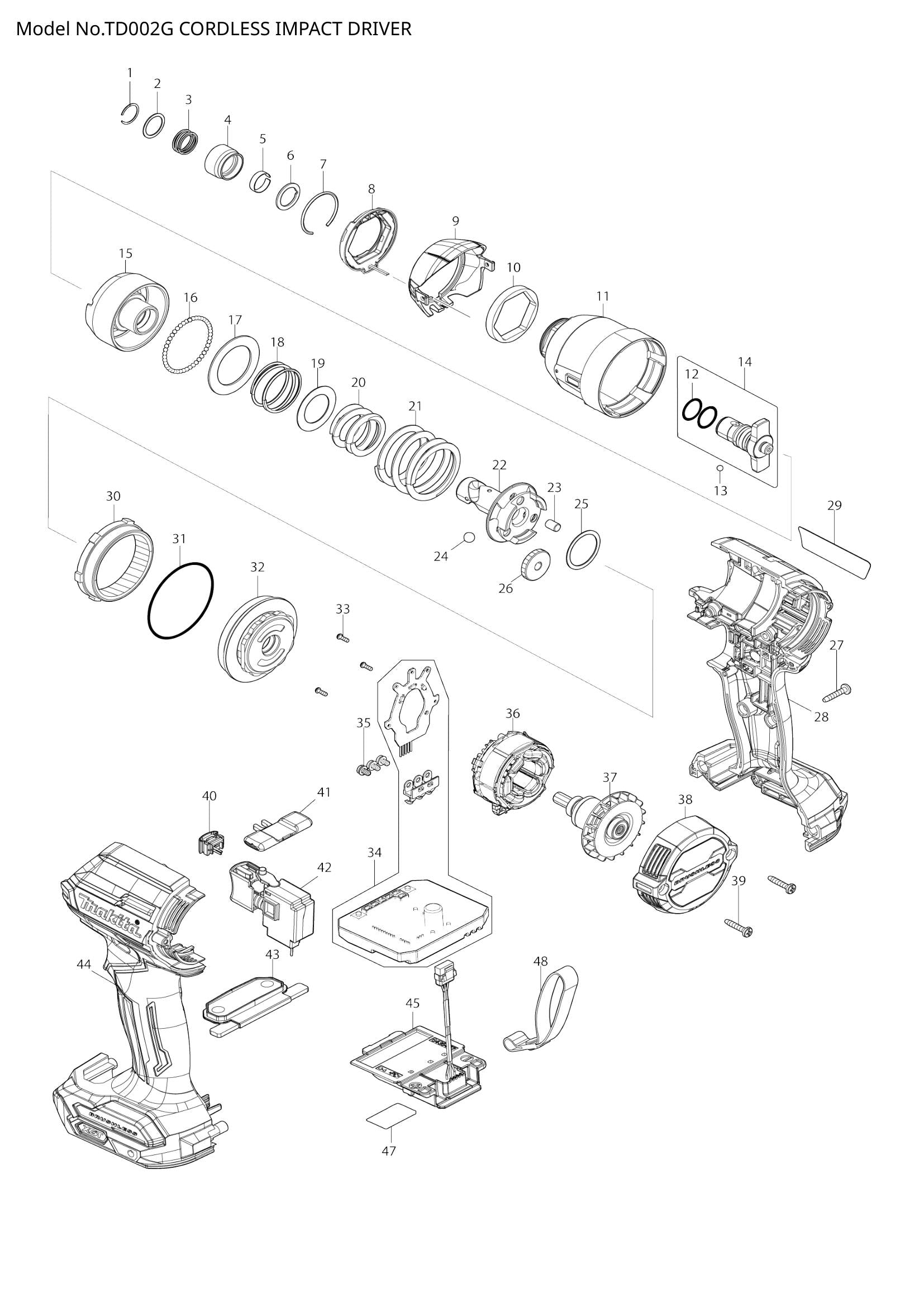 TD002G exploded view