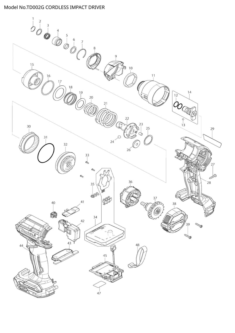 TD002G exploded view