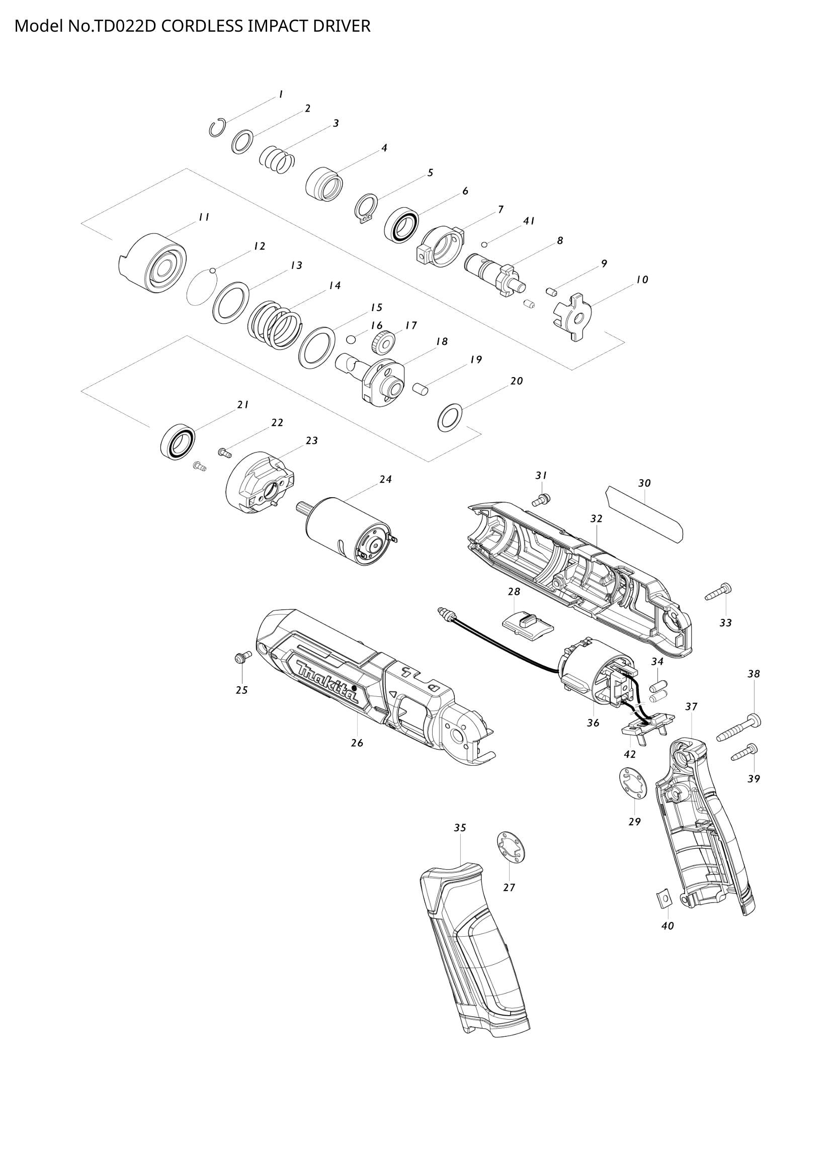 TD022D exploded view