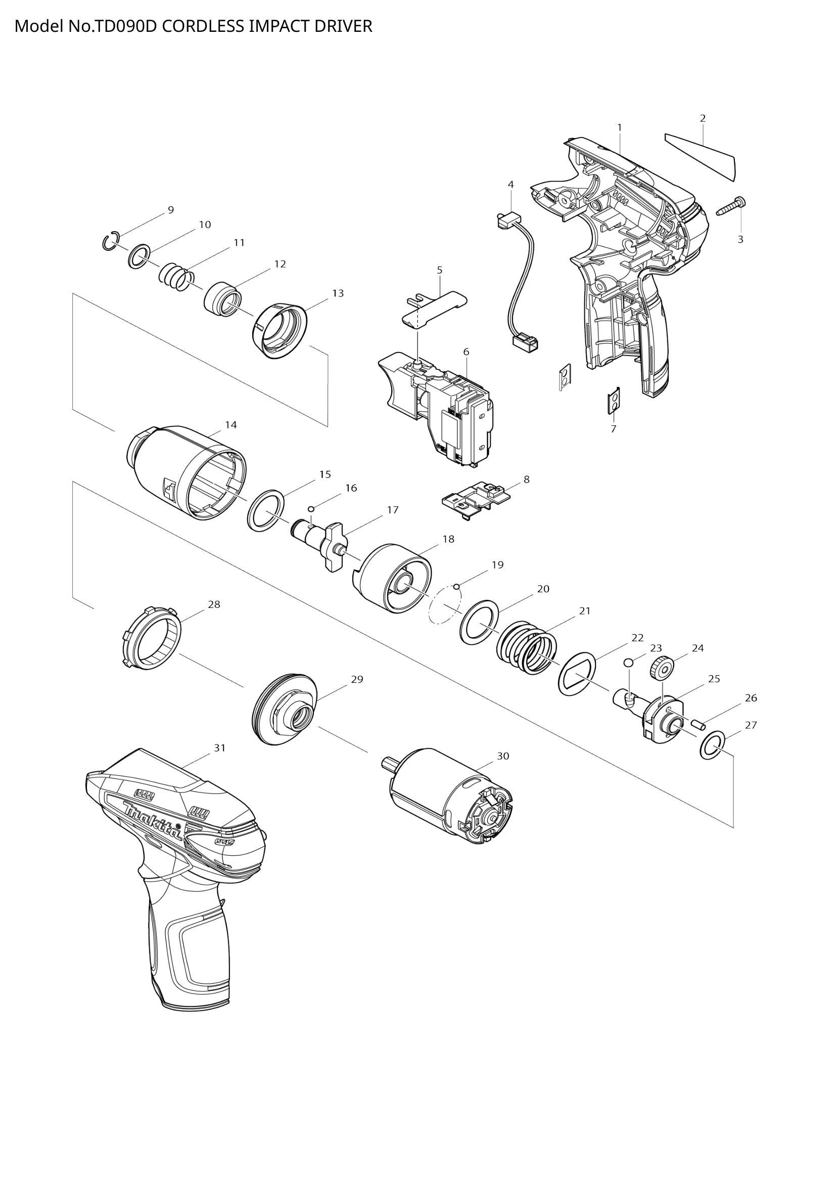 TD090D exploded view