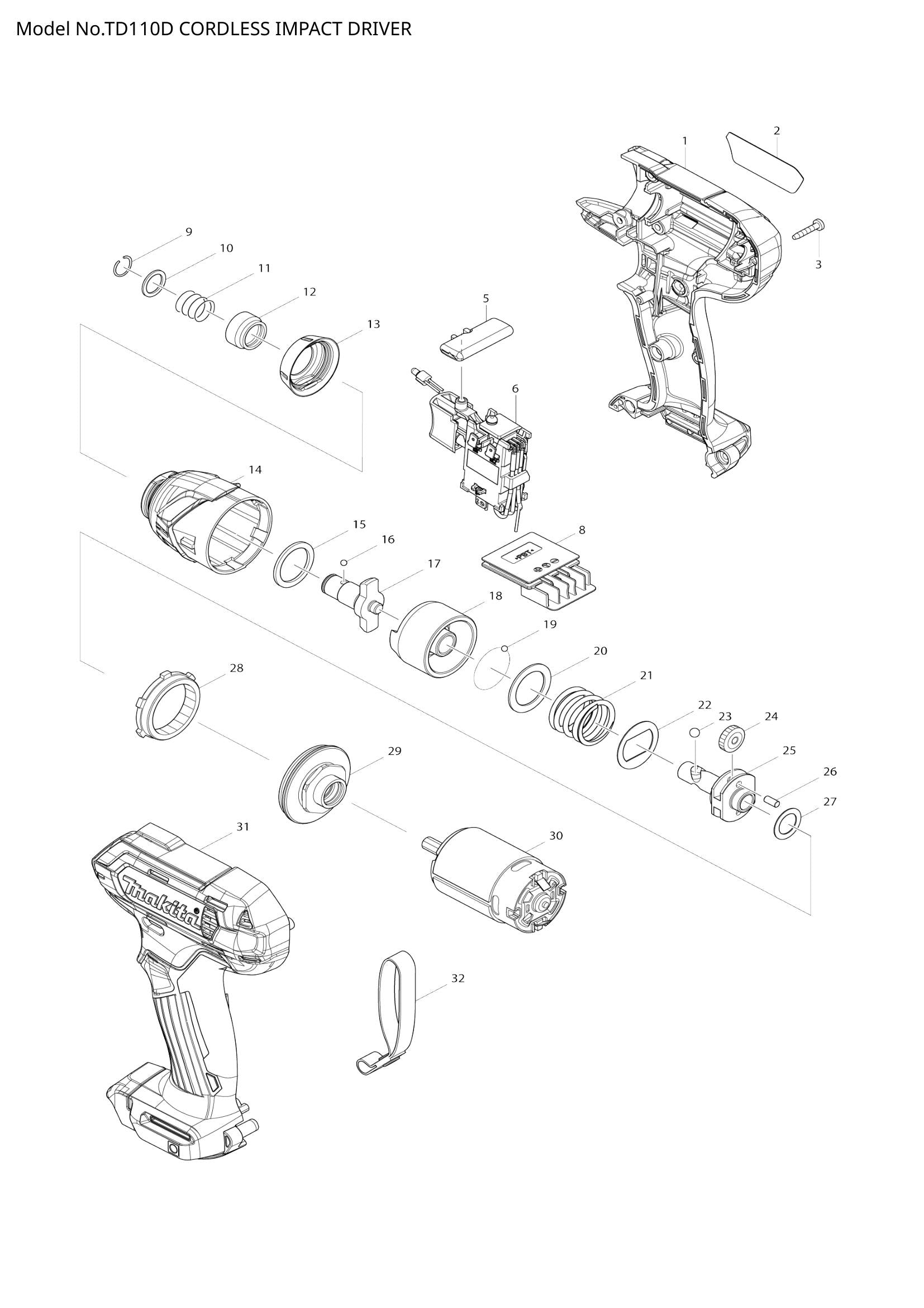 TD110D exploded view