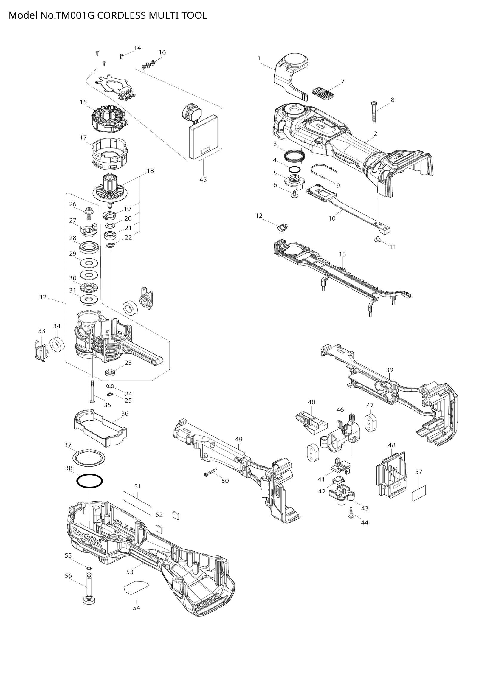 TM001G exploded view