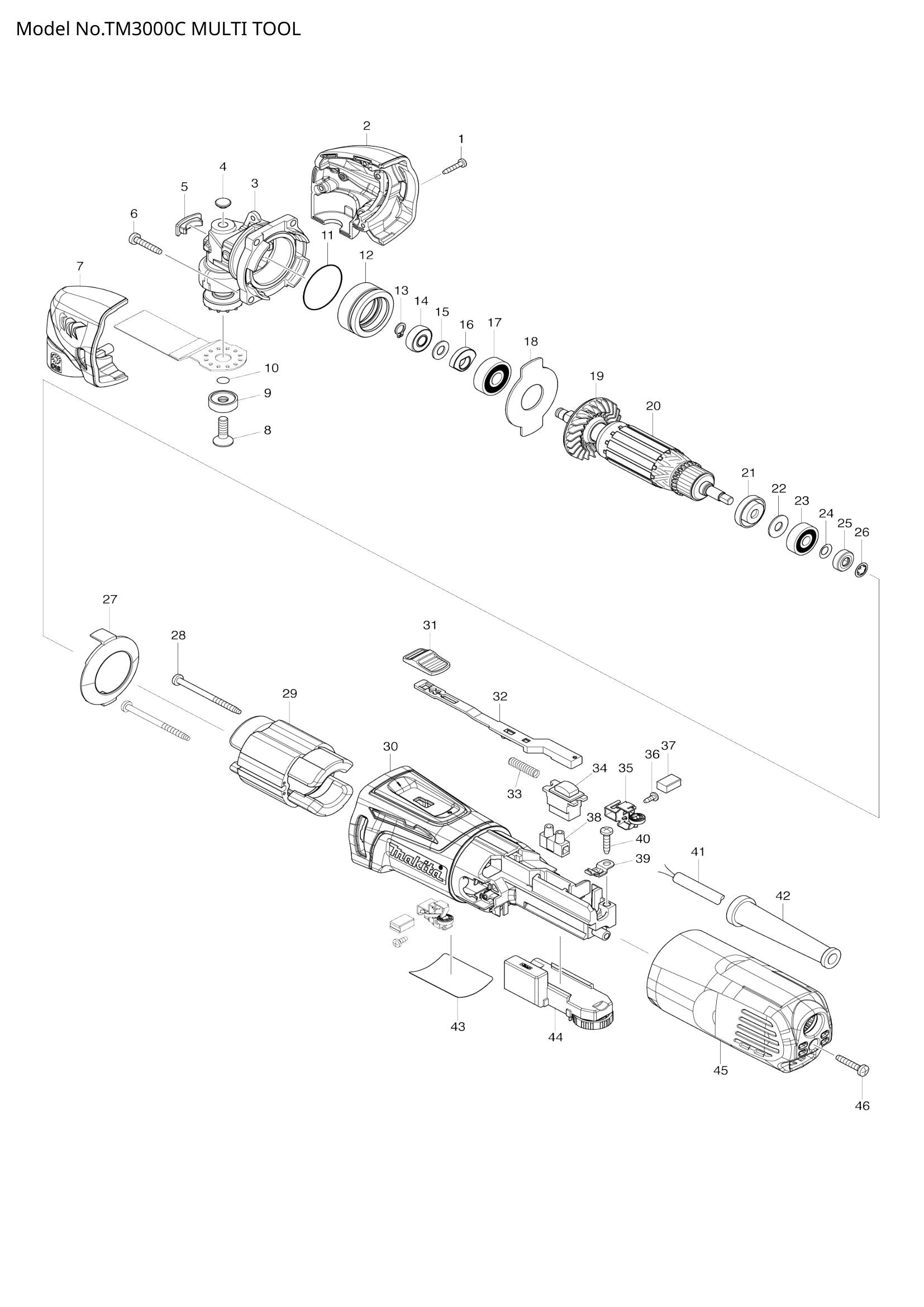 TM3000C exploded view