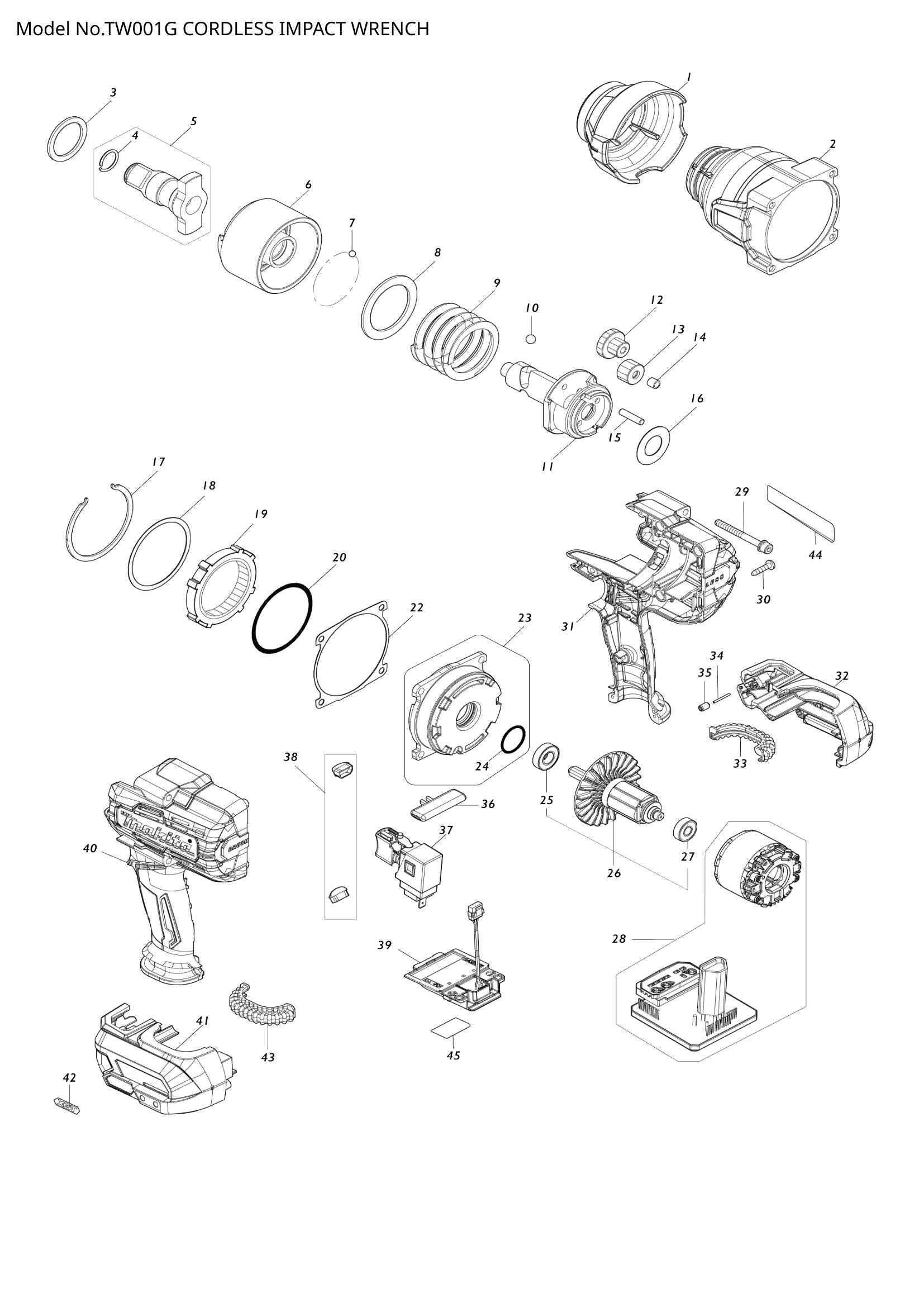 TW001G exploded view