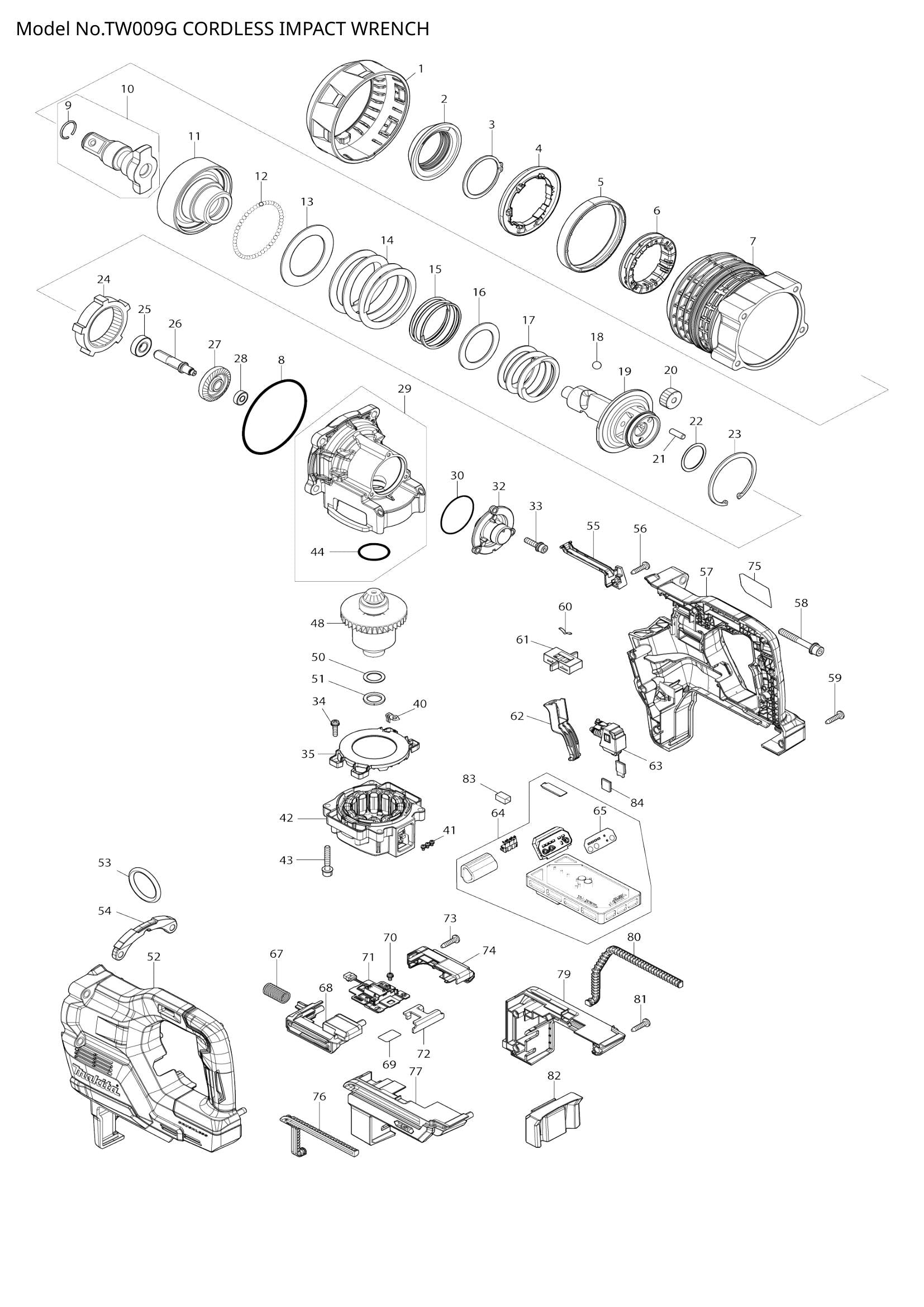 TW009G exploded view