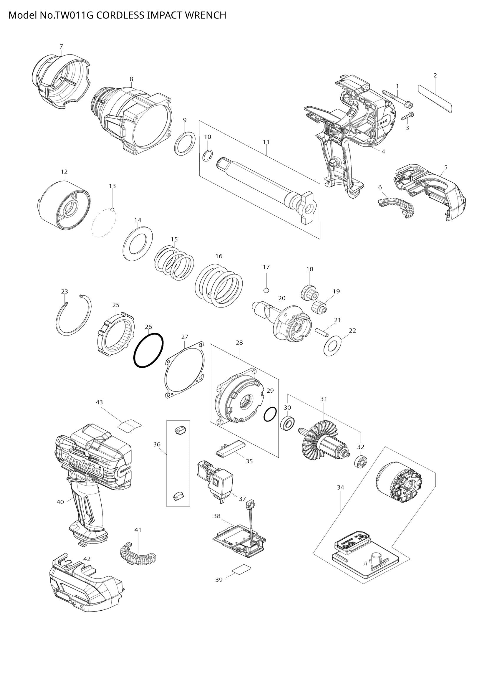 TW011G exploded view