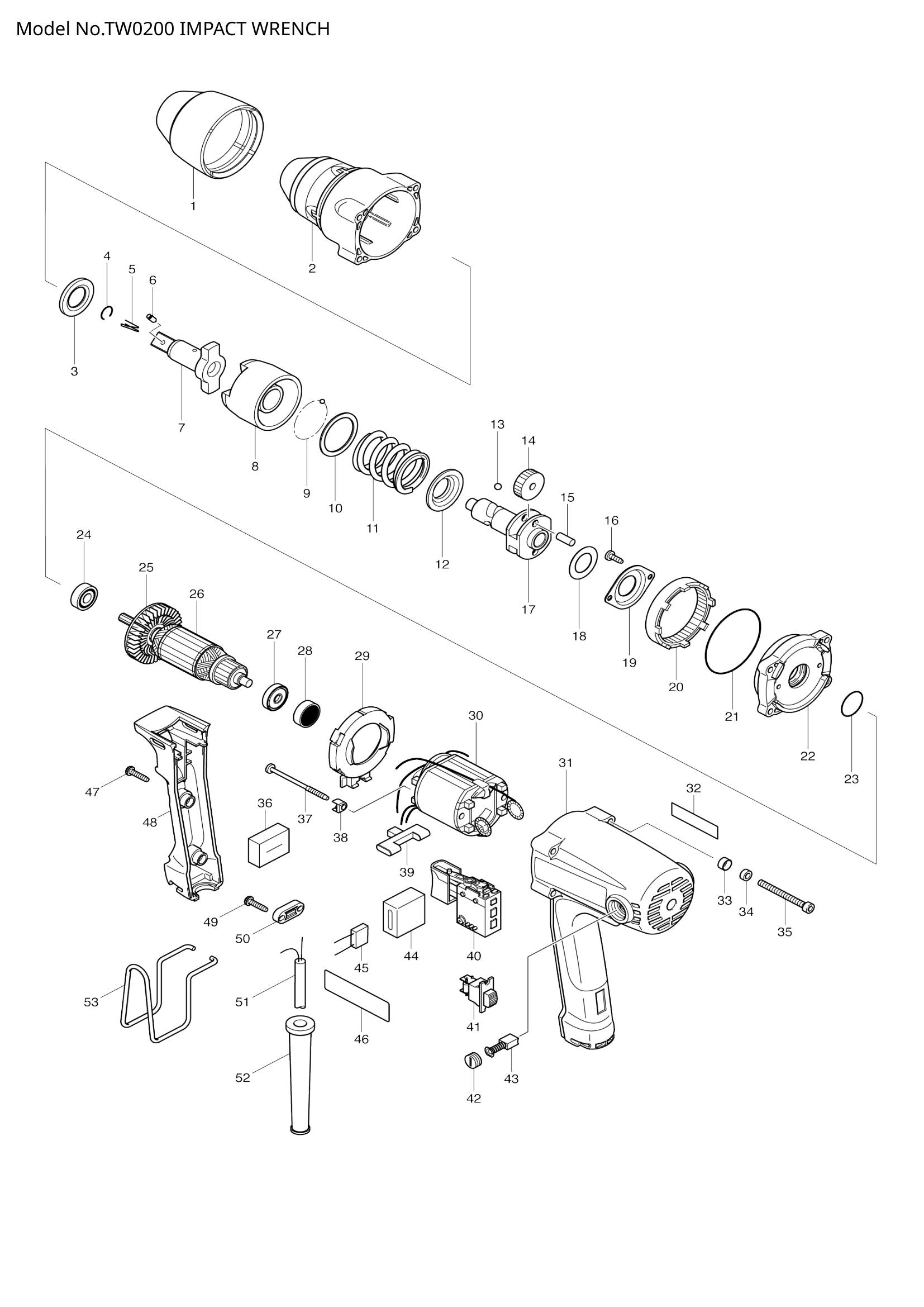 TW0200 exploded view