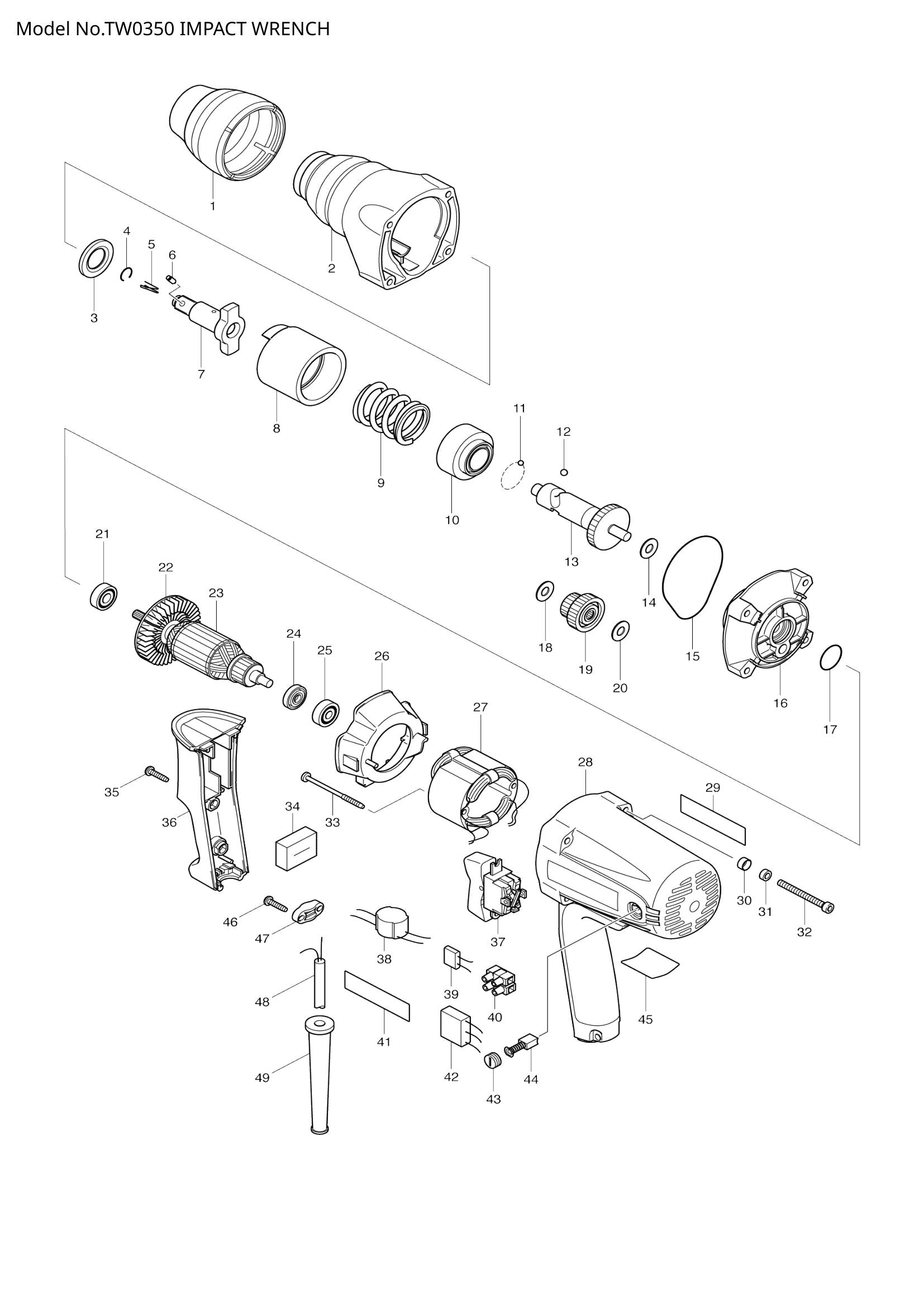 TW0350 exploded view