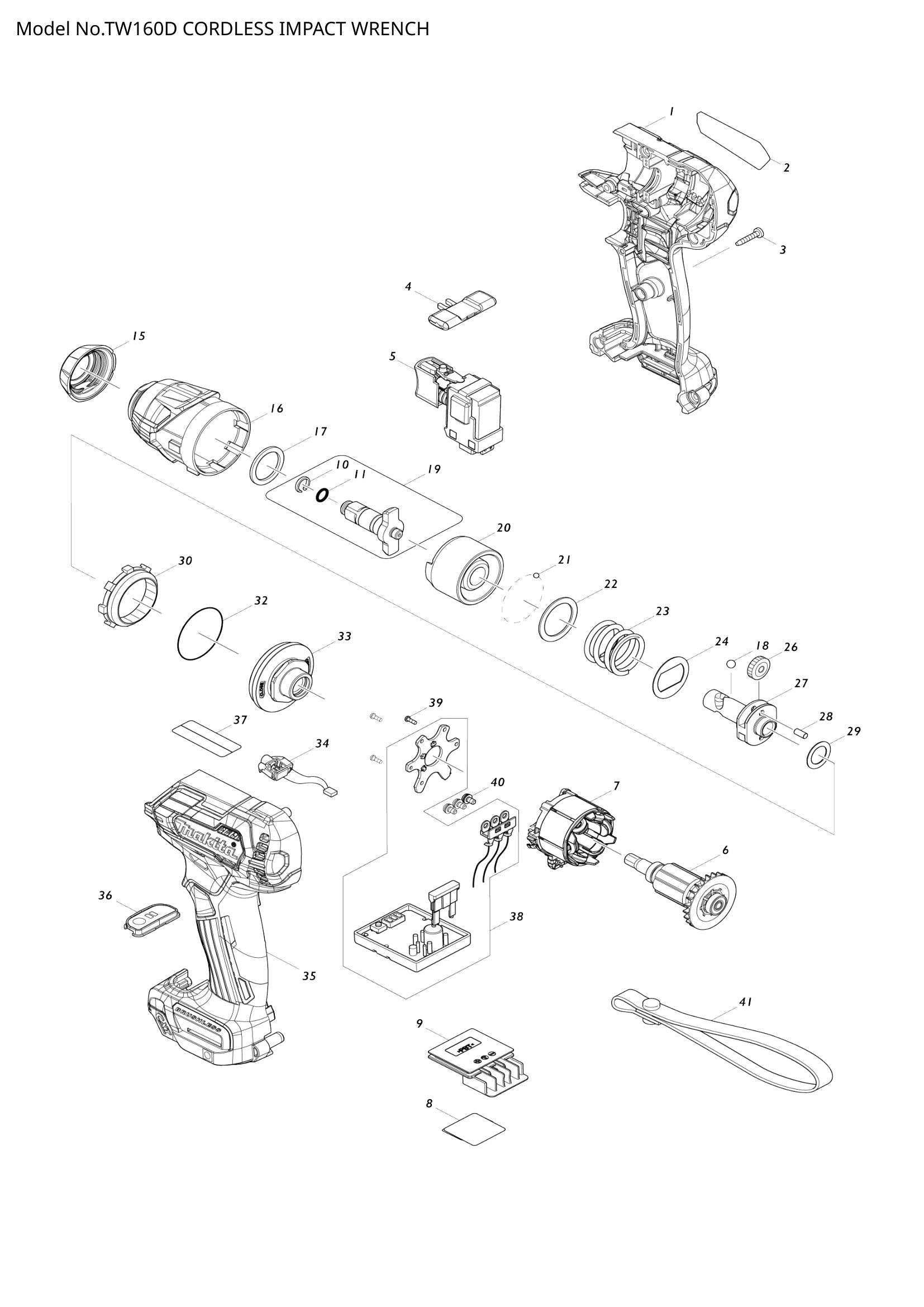 TW160D exploded view