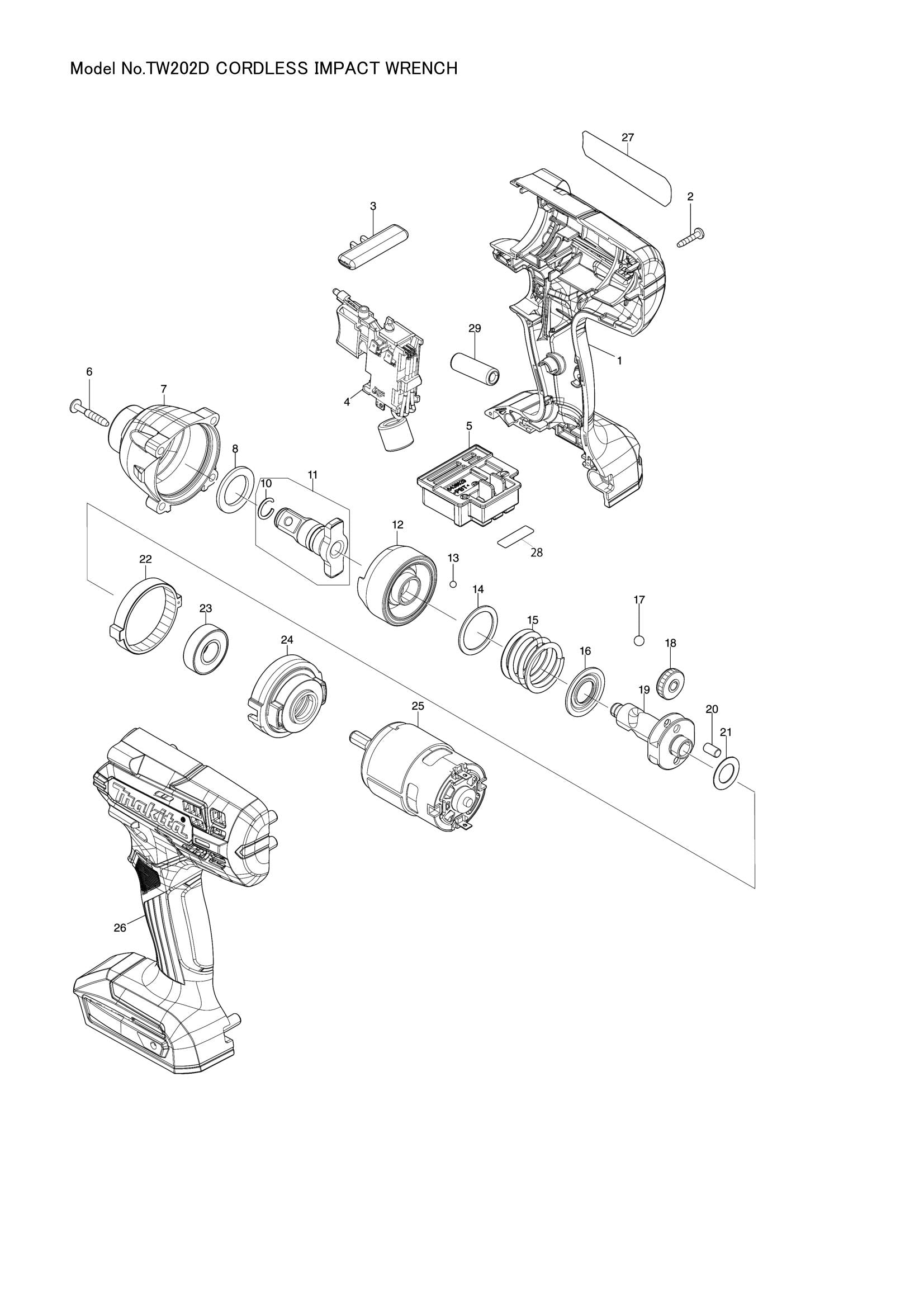 TW202D exploded view