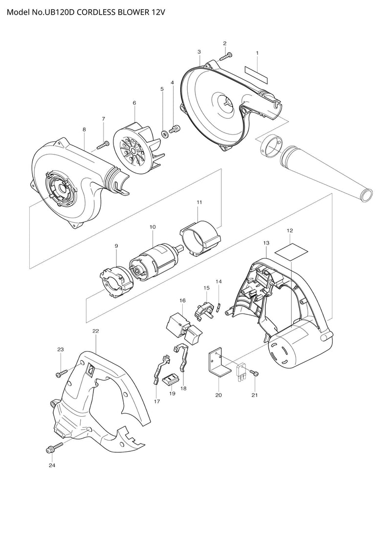 UB120D exploded view
