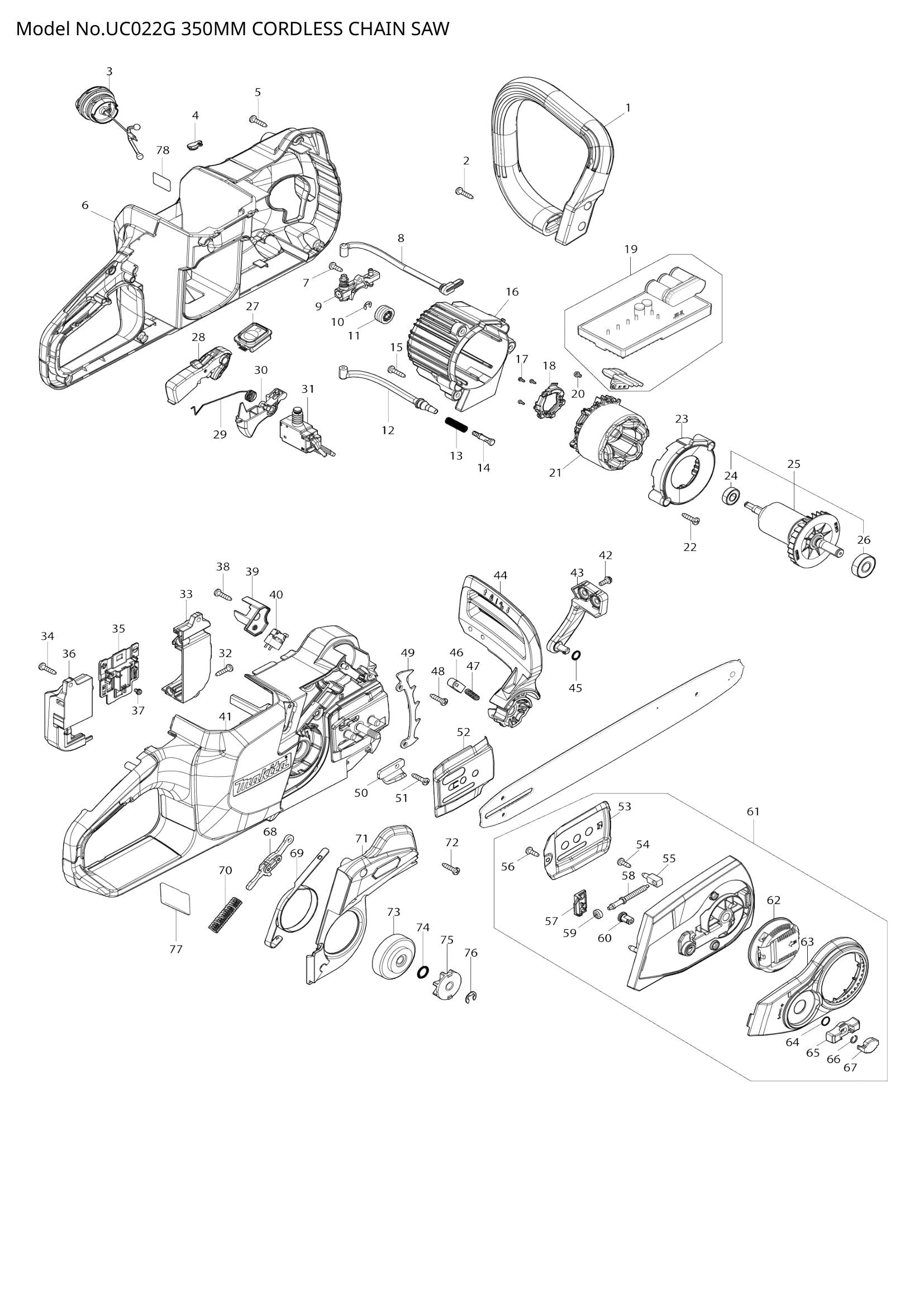 UC022G exploded view