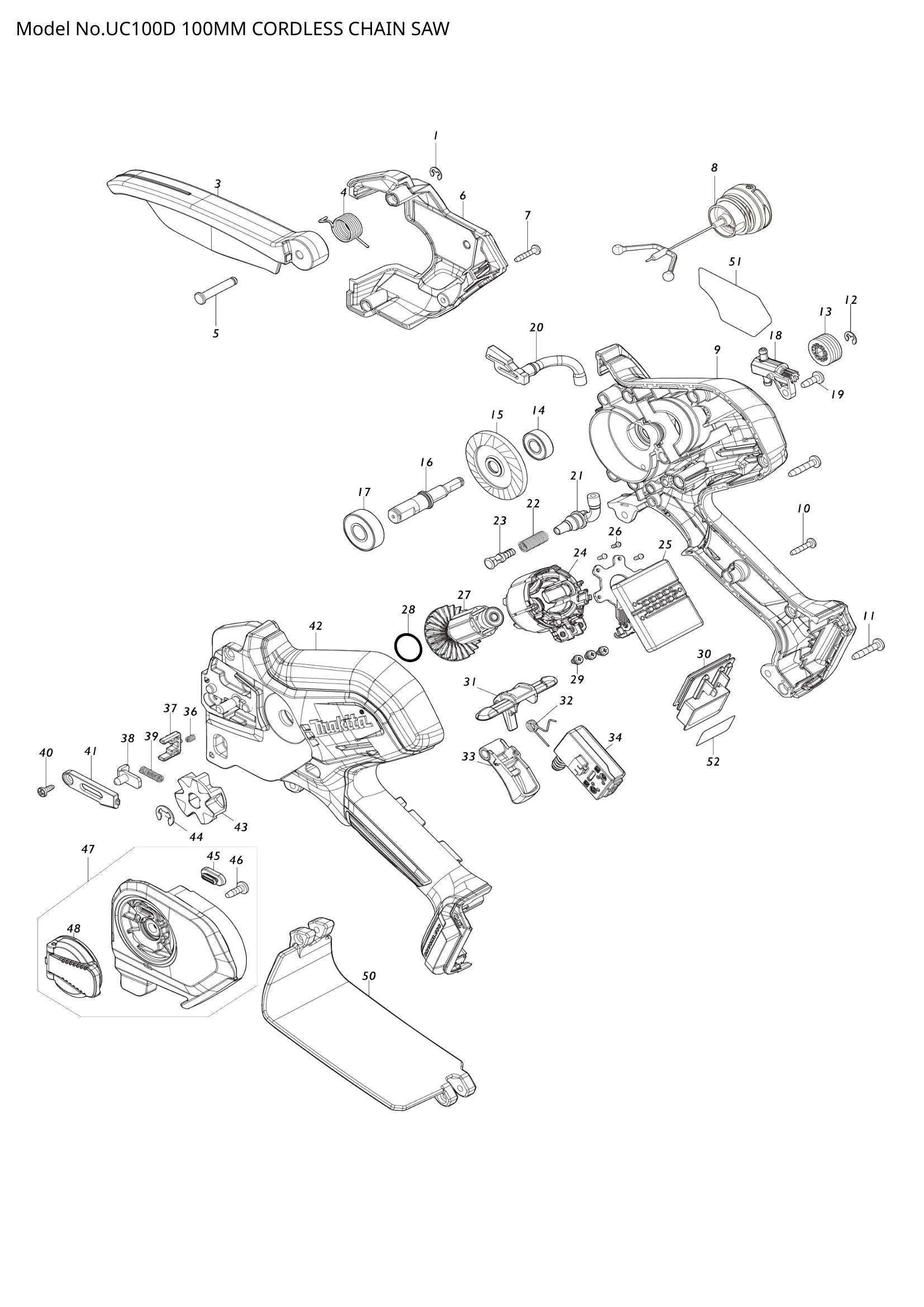 UC100D exploded view