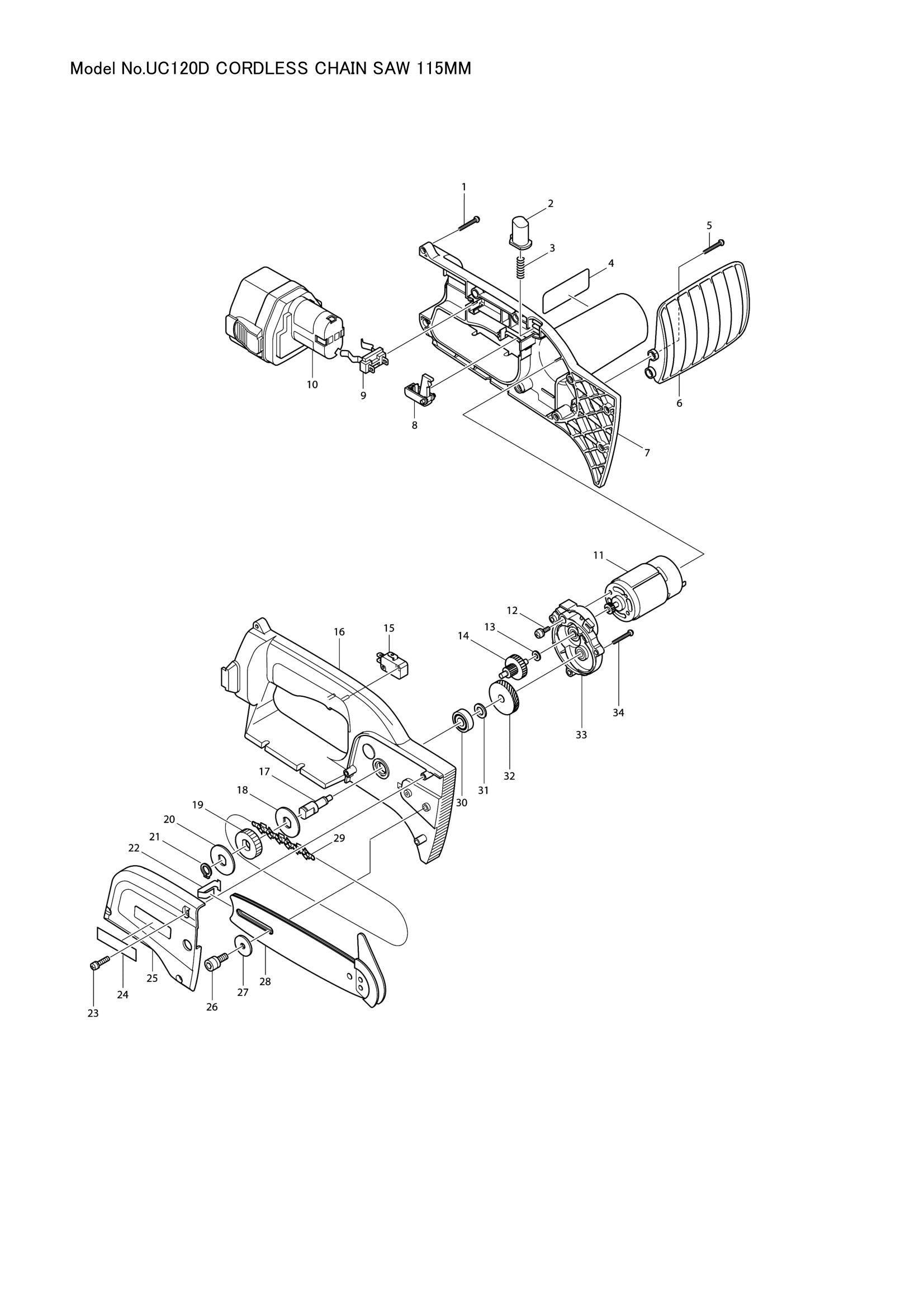 UC120D exploded view
