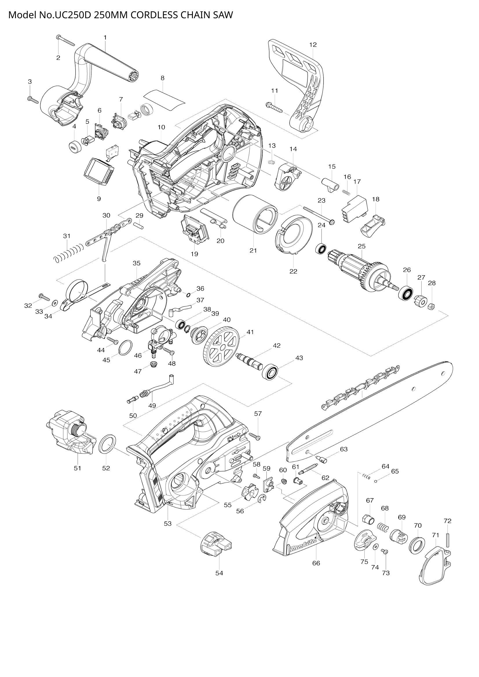 UC250D exploded view