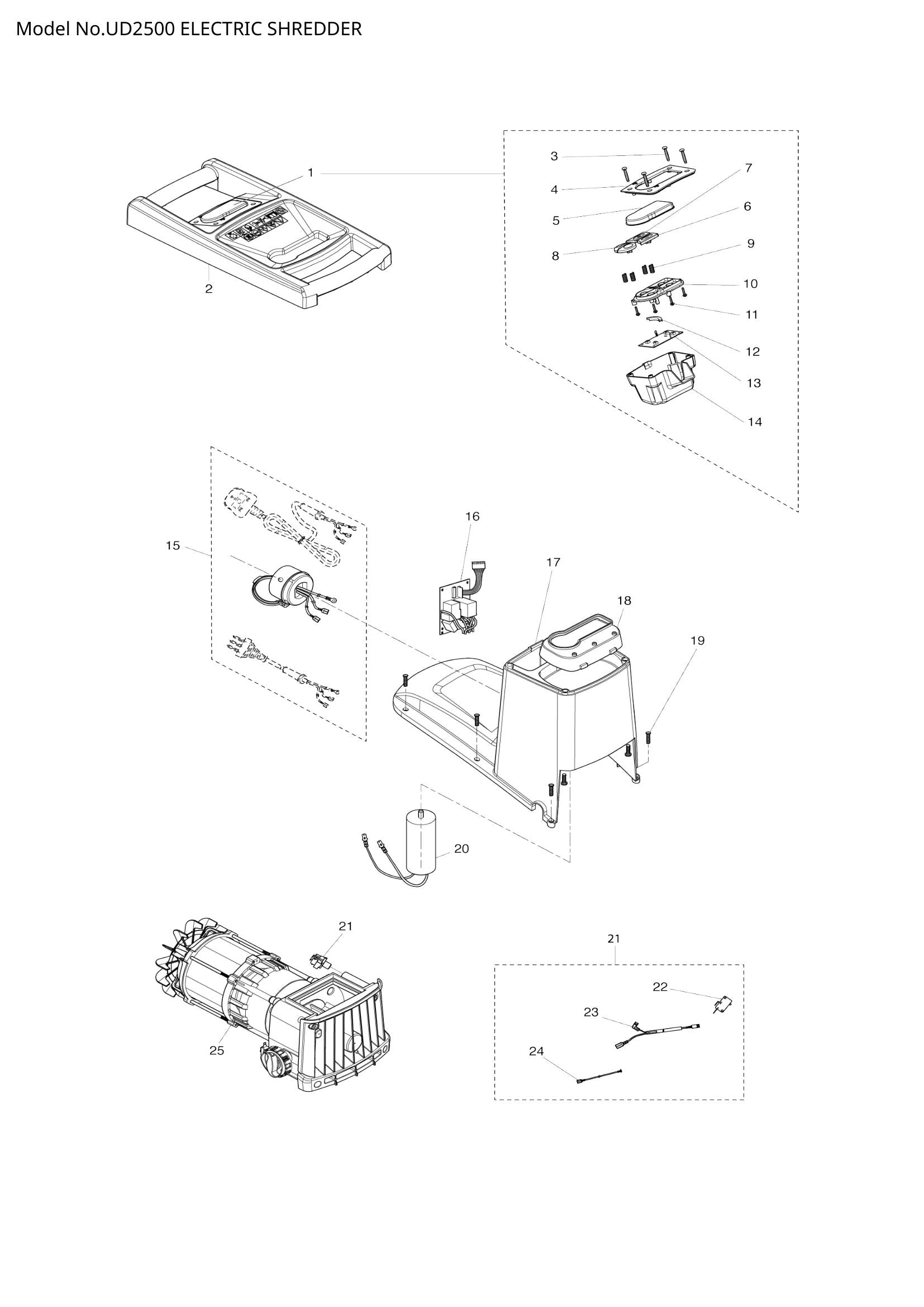 UD2500 exploded view