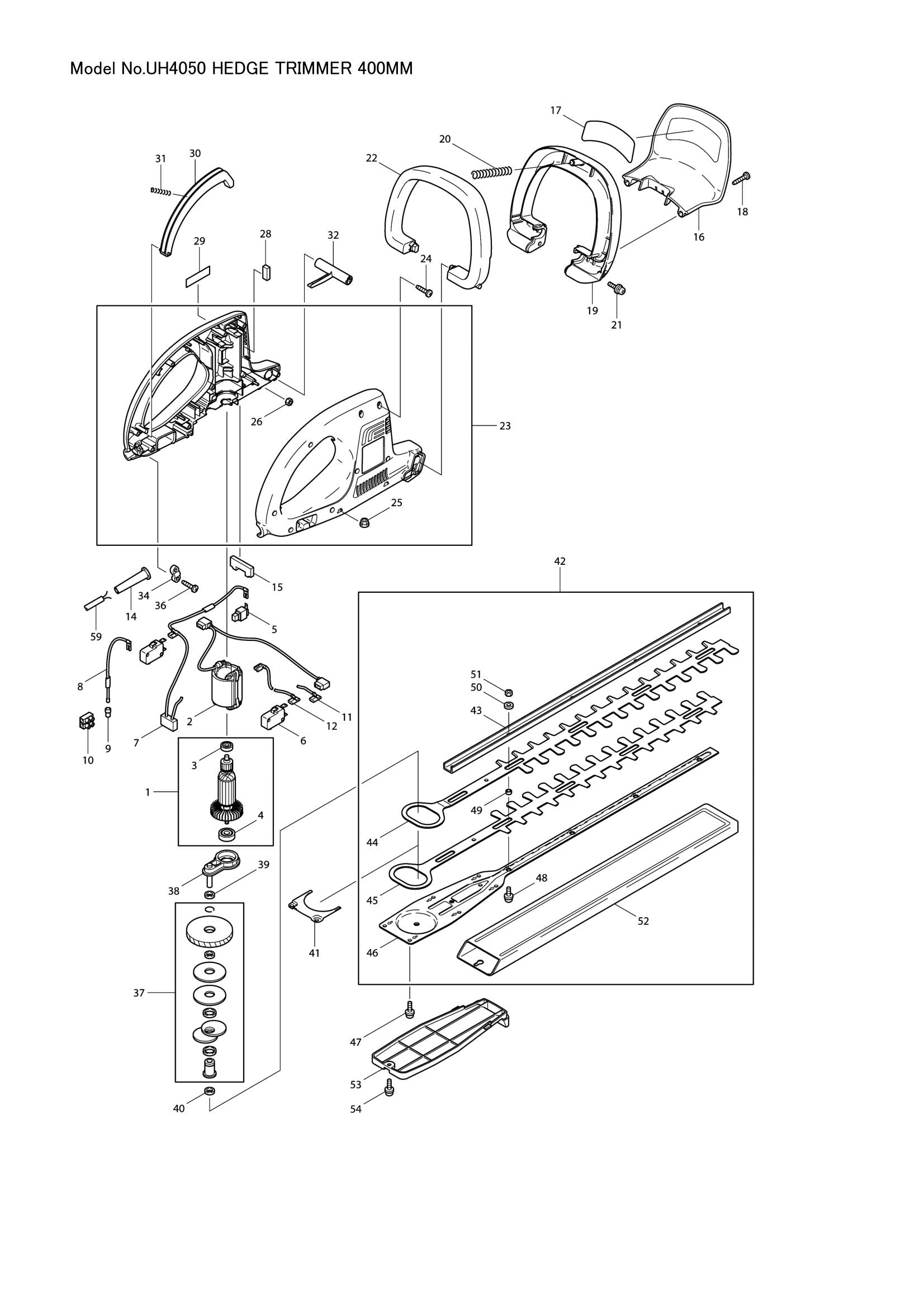 UH4050 exploded view
